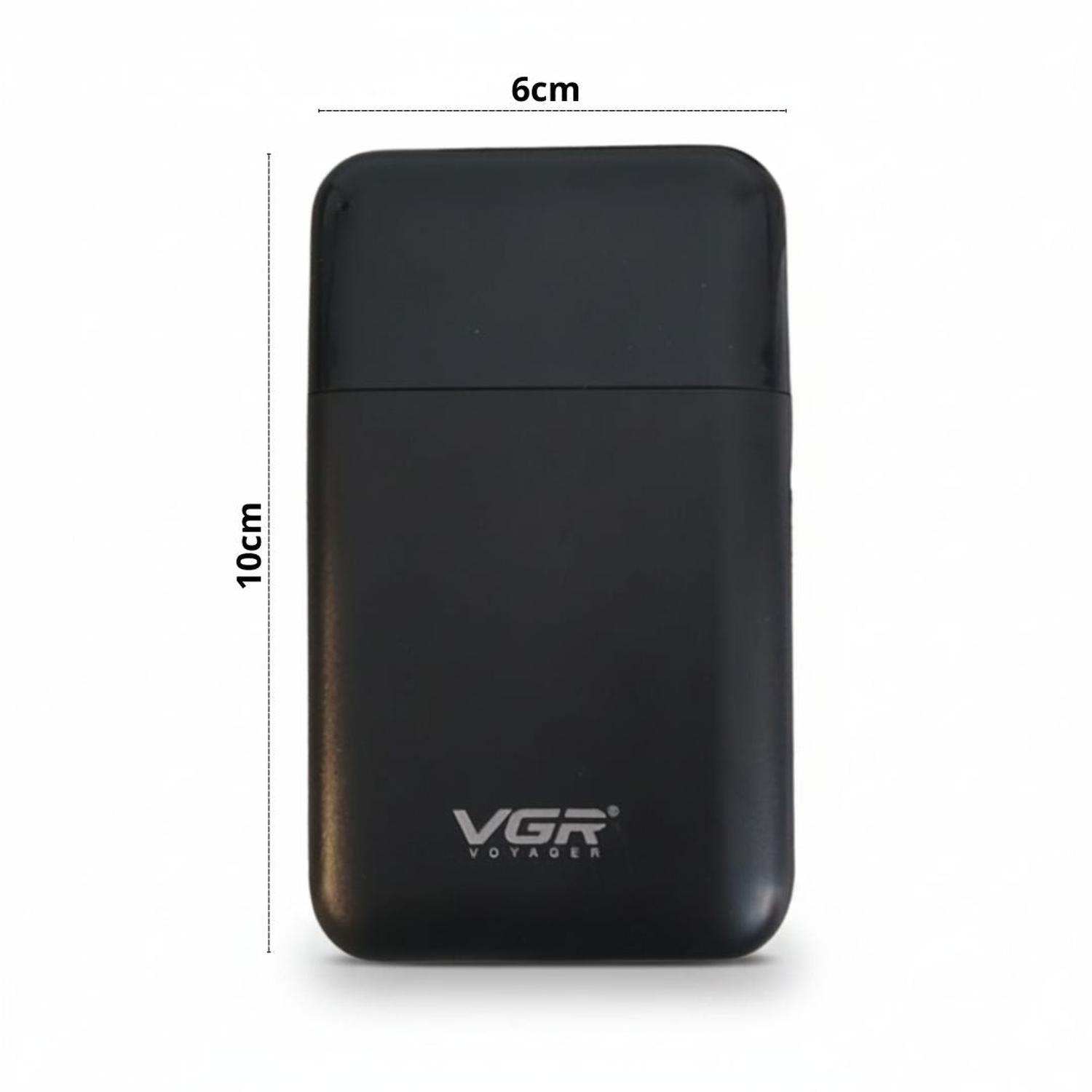MÁQUINA AFEITADORA ELÉCTRICA RECARGABLE SHAVER VGR V-390 2 EN 1 RASURADORA PATILLERA - 7