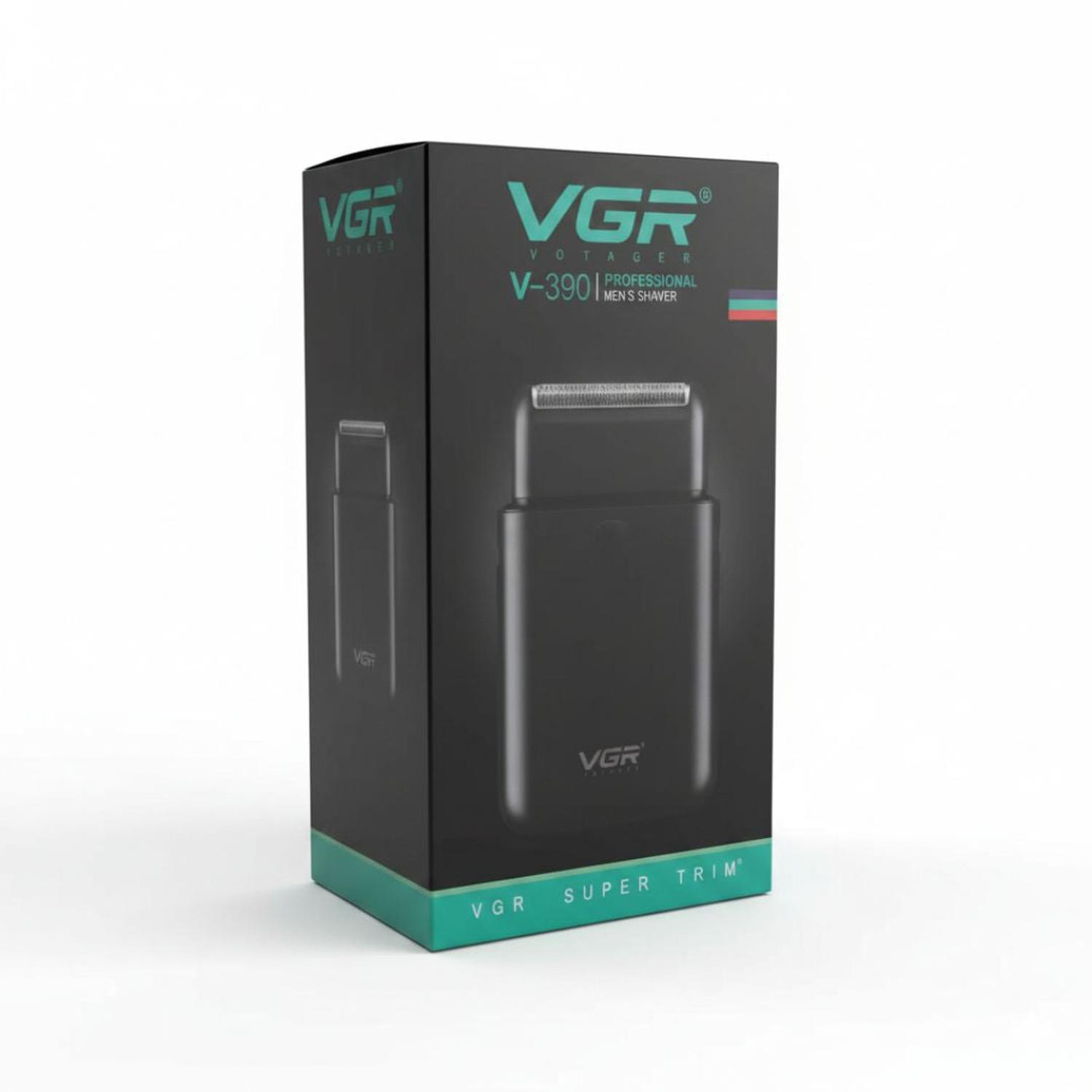 MÁQUINA AFEITADORA ELÉCTRICA RECARGABLE SHAVER VGR V-390 2 EN 1 RASURADORA PATILLERA - 9