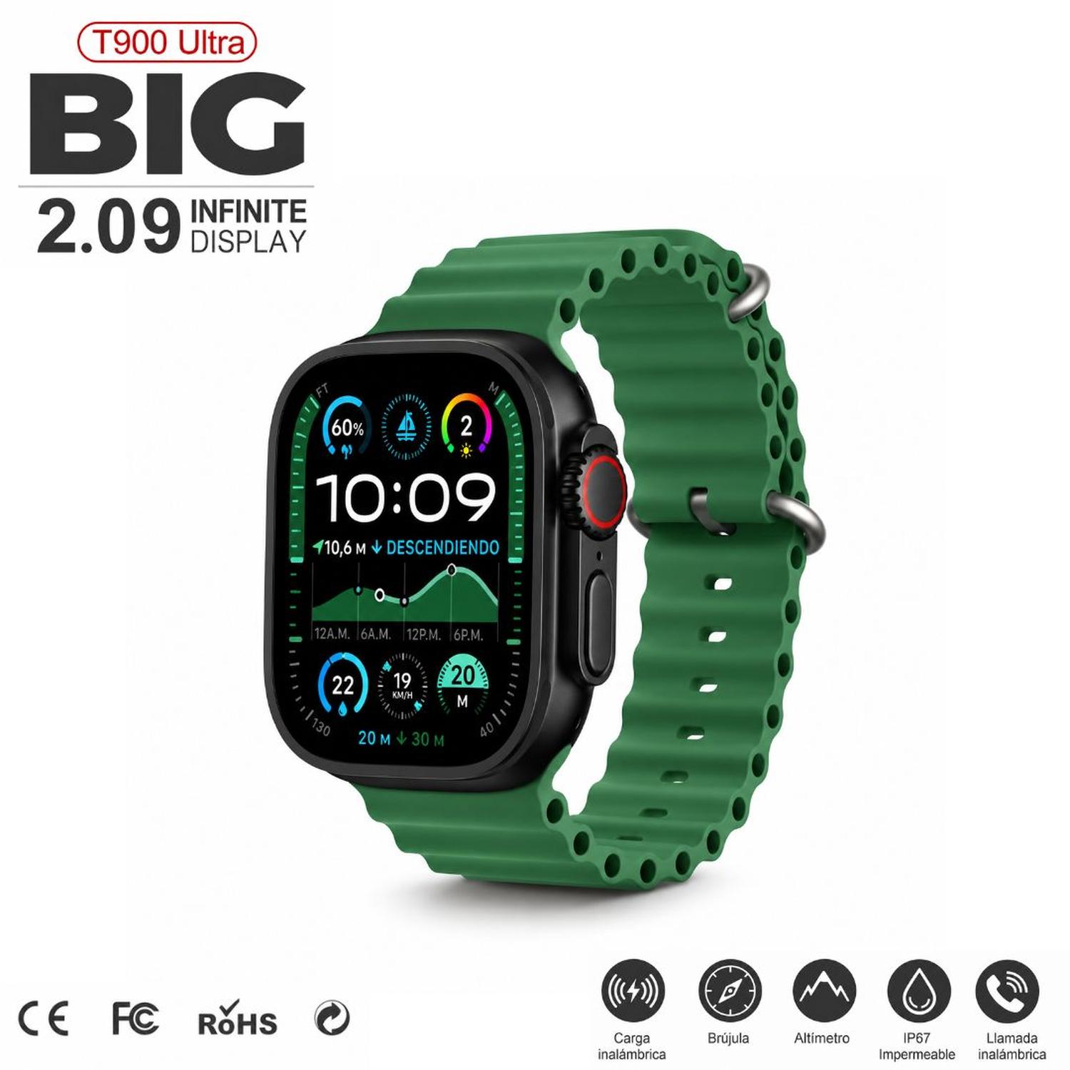 SMARTWATCH T900 ULTRA BIG 2.09” BLUETOOTH NOTIFICACIONES CONTROL DESDE APP TAMAÑO M - 3