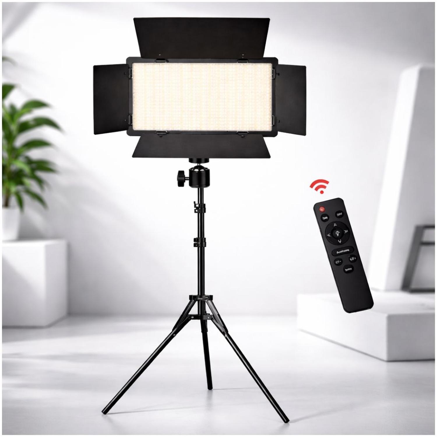 PANEL LUZ LED RL1200 ILUMINACIÓN DE ESTUDIO FOTOGRAFÍA + TRÍPODE + CONTROL REMOTO - 3