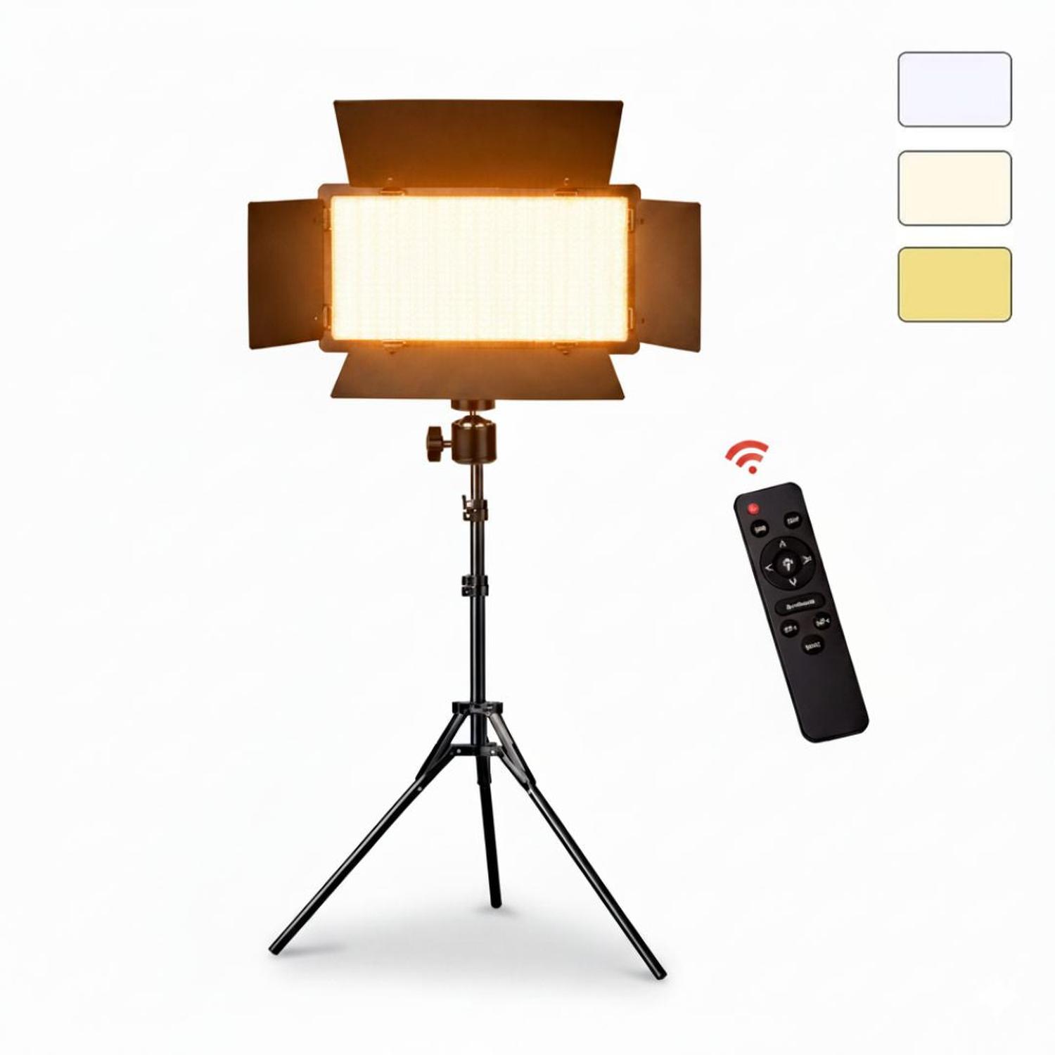 PANEL LUZ LED RL1200 ILUMINACIÓN DE ESTUDIO FOTOGRAFÍA + TRÍPODE + CONTROL REMOTO - 5