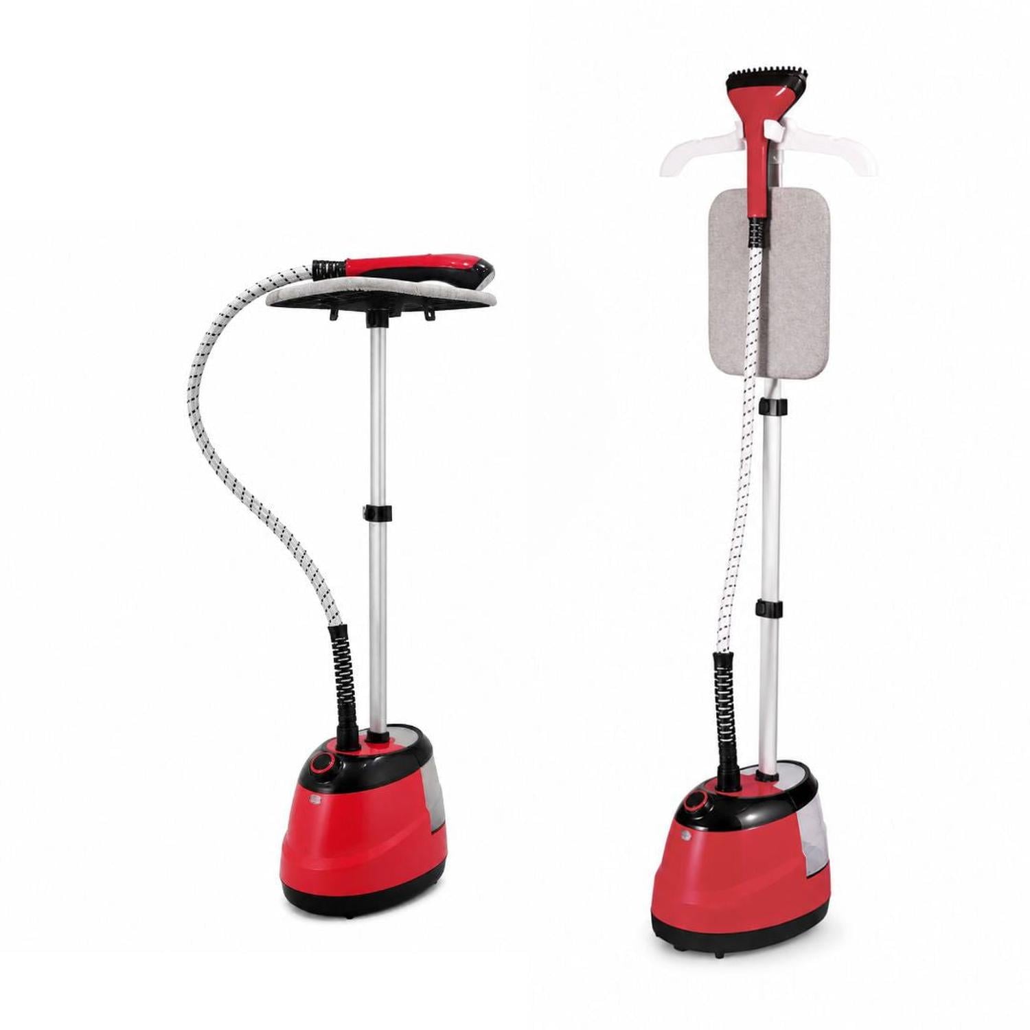 PLANCHA DE VAPOR PARA ROPA BASE DE PLANCHADO VERTICAL Y HORIZONTAL 2000W ROJA - 1