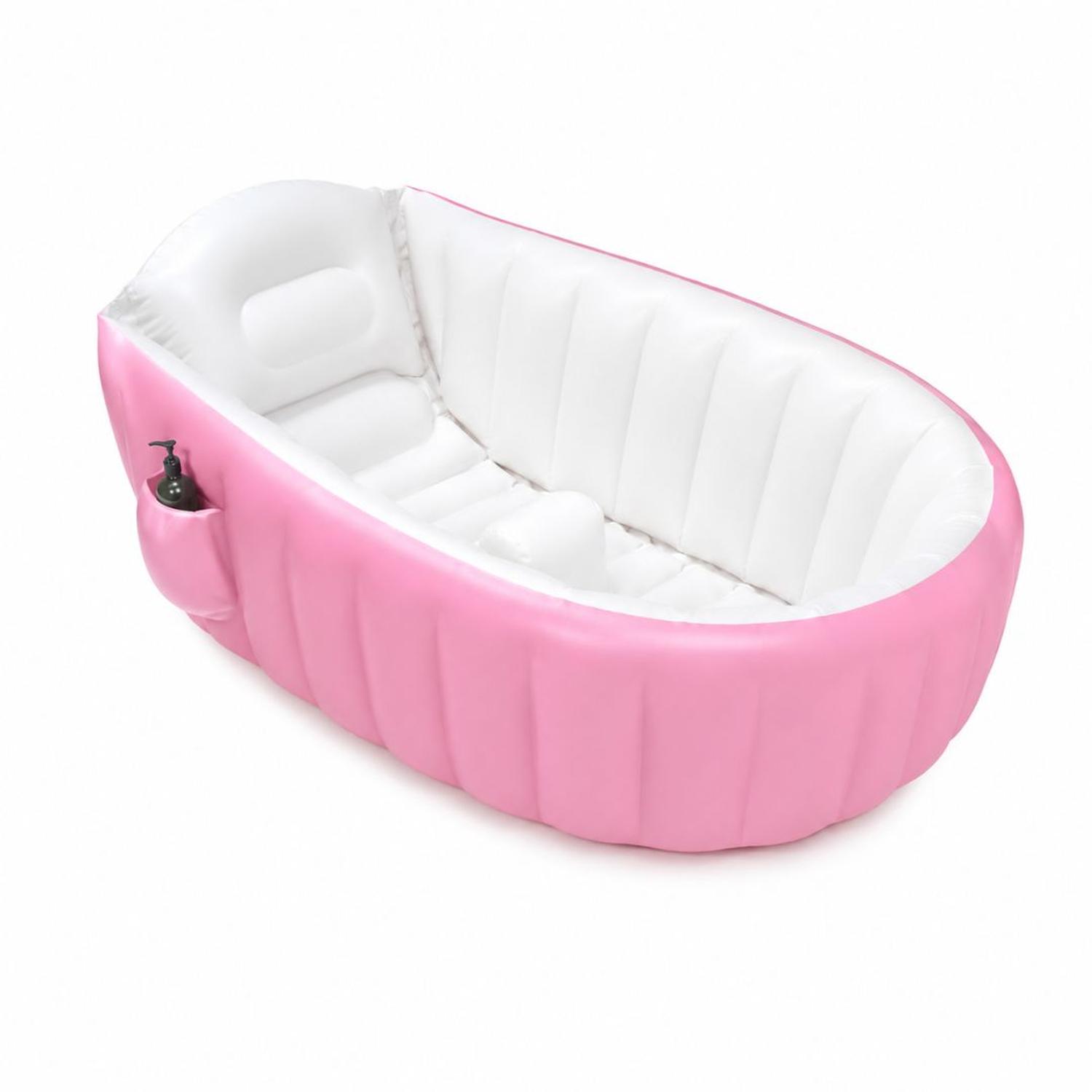 BAÑERA INFLABLE PARA BEBÉ 12001 CON SOPORTE ACOLCHADA PORTÁTIL FÁCIL DE GUARDAR TAMAÑO M - 2