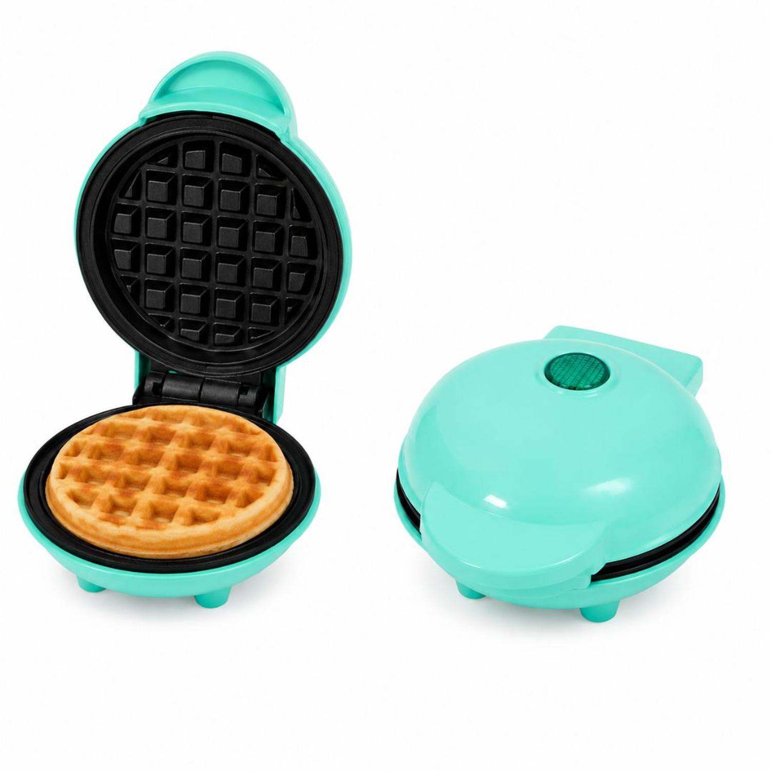 MINI WAFFLERA ANTIADHERENTE ELÉCTRICA PORTÁTIL DE 350W VERDE - 2