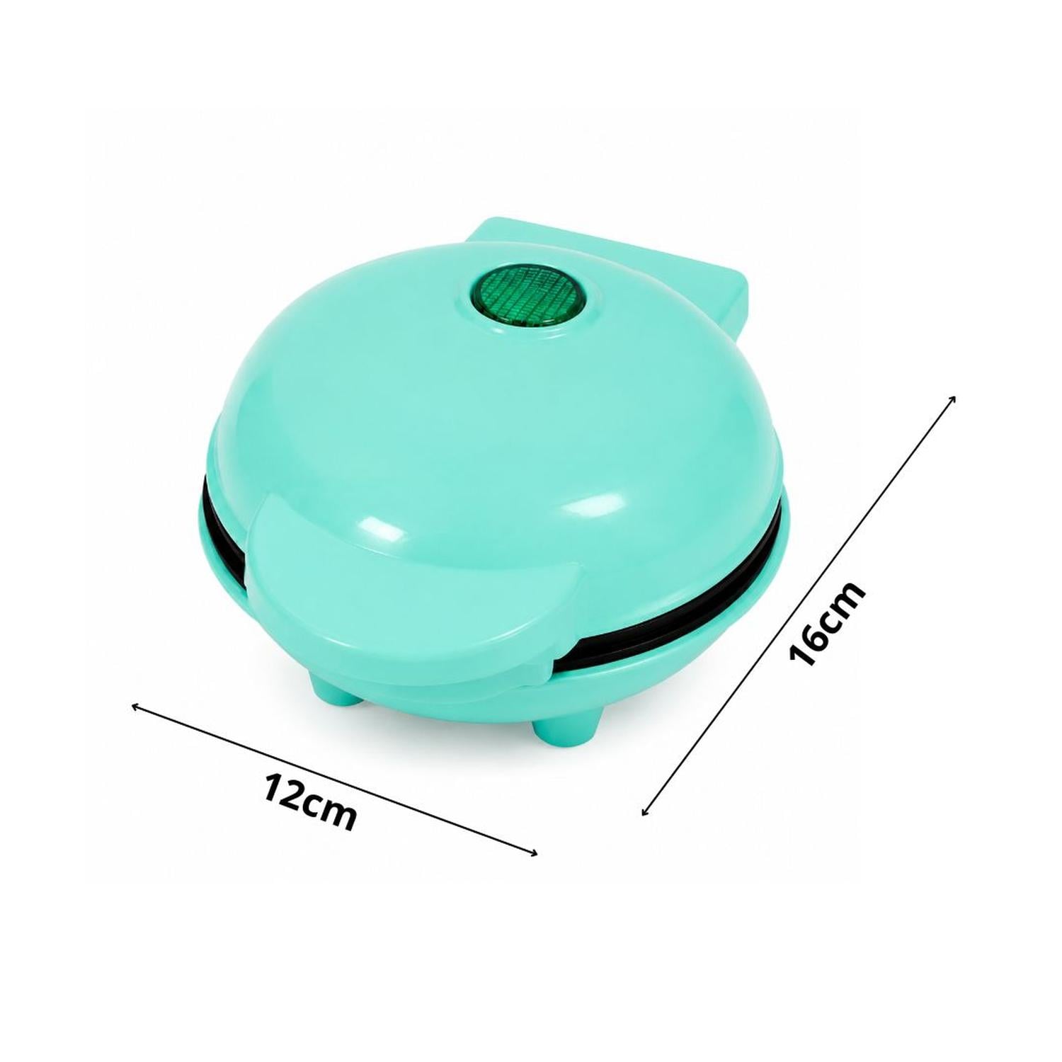MINI WAFFLERA ANTIADHERENTE ELÉCTRICA PORTÁTIL DE 350W VERDE - 7