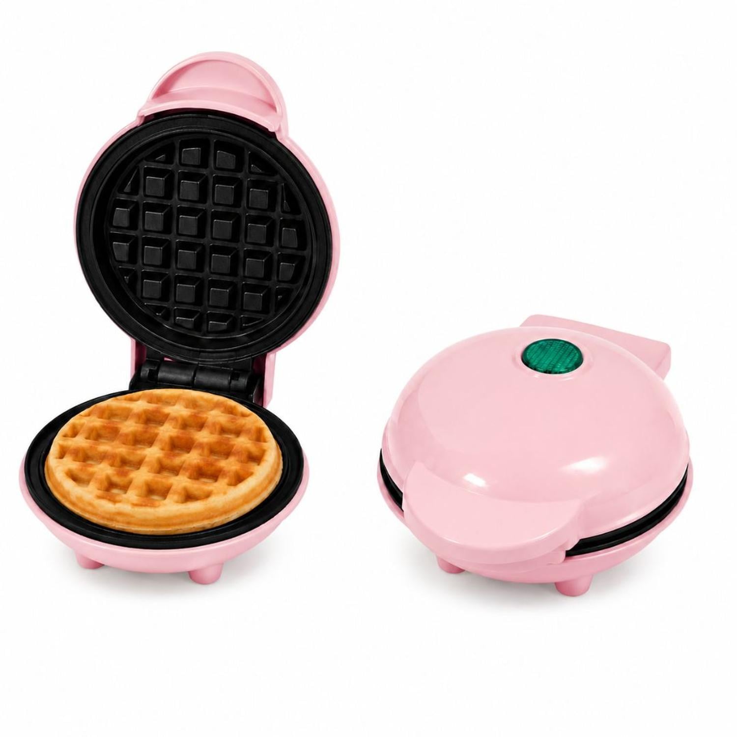 MINI WAFFLERA ANTIADHERENTE ELÉCTRICA PORTÁTIL DE 350W ROSADO - 2
