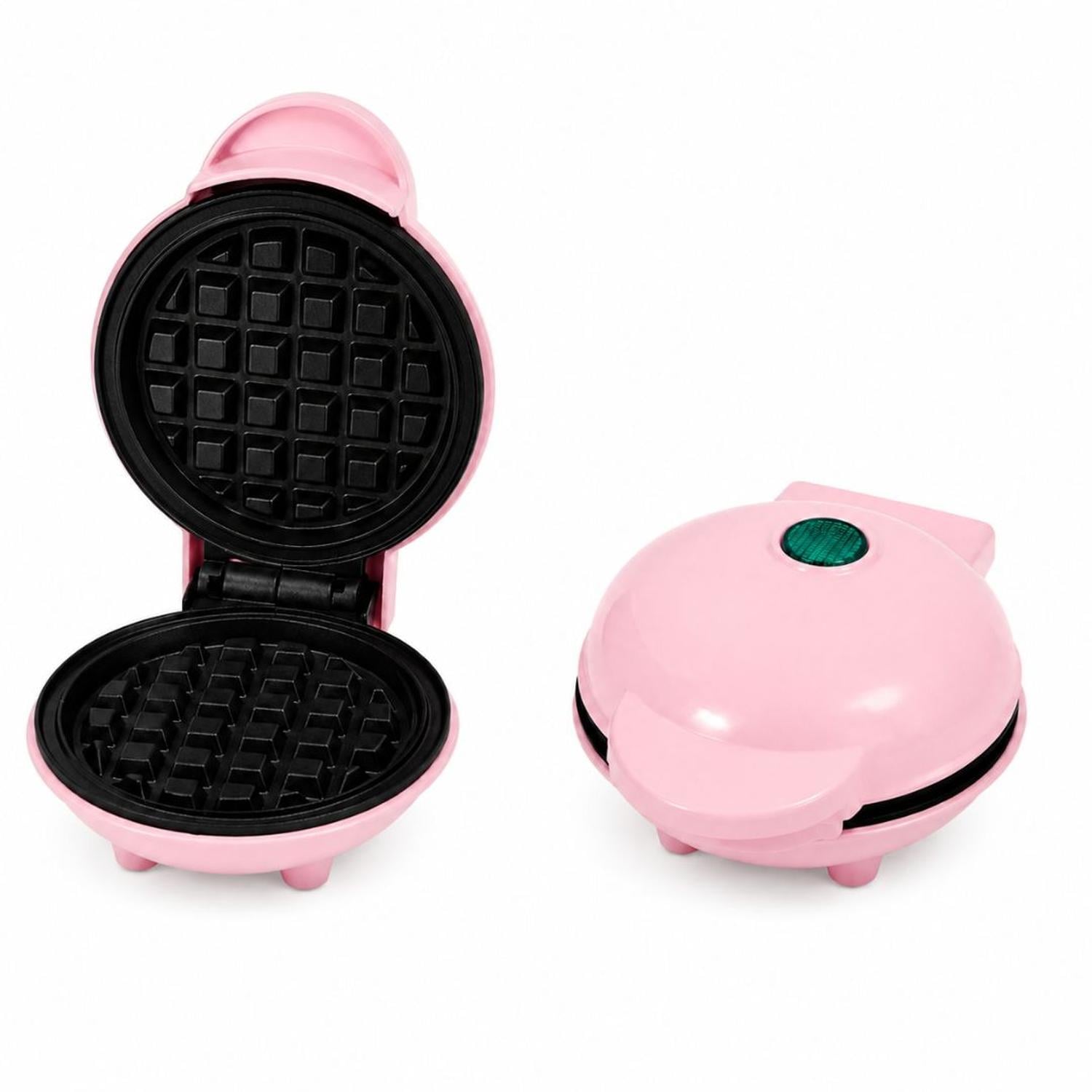 MINI WAFFLERA ANTIADHERENTE ELÉCTRICA PORTÁTIL DE 350W ROSADO - 3