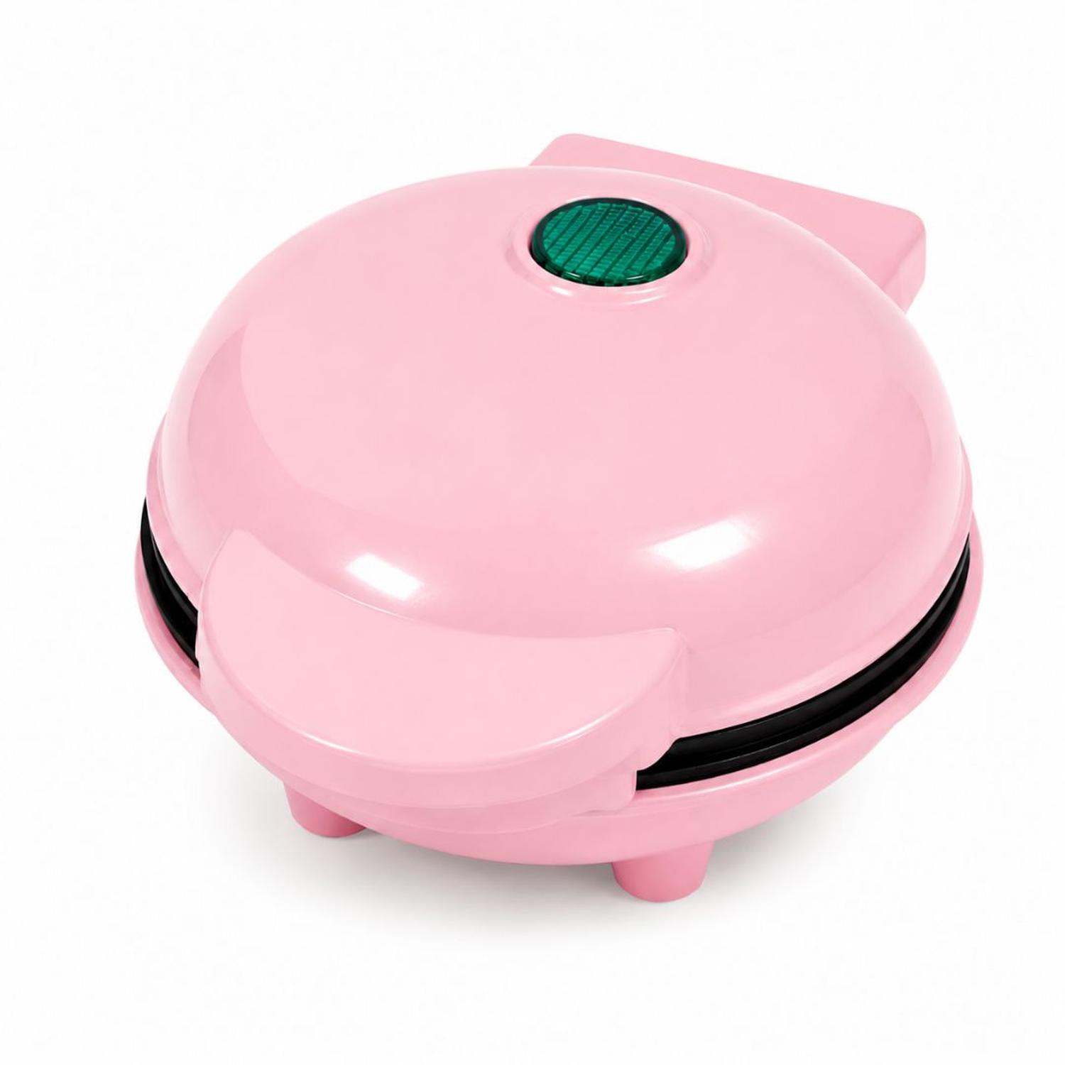 MINI WAFFLERA ANTIADHERENTE ELÉCTRICA PORTÁTIL DE 350W ROSADO - 4