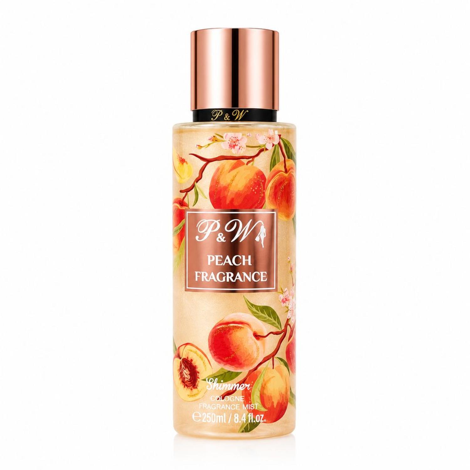 PERFUME MUJER 250ML COLONIA CORPORAL PYW FRAGANCIA DURAZNO CON BRILLO - 3