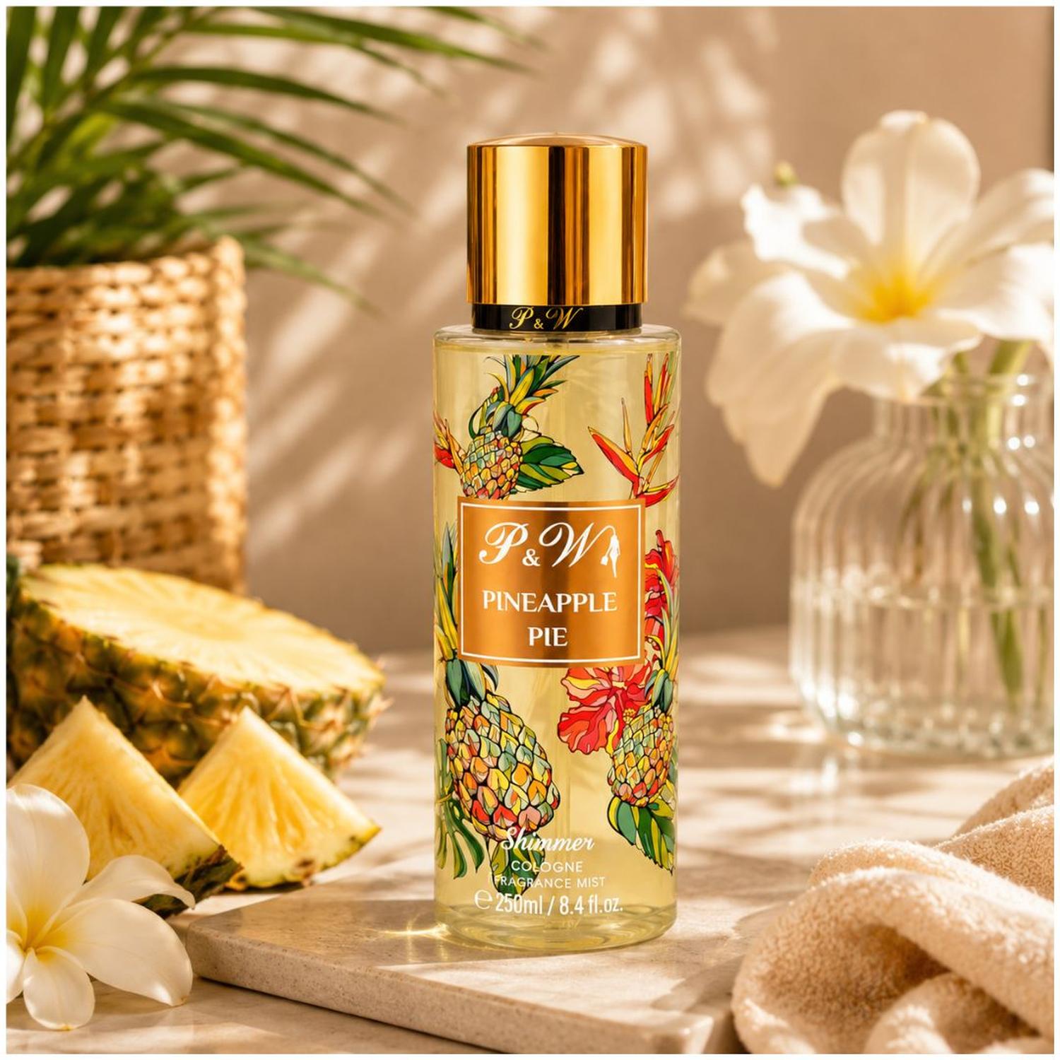 PERFUME MUJER 250ML COLONIA CORPORAL PYW FRAGANCIA TROPICAL PIÑA CON BRILLO - 2