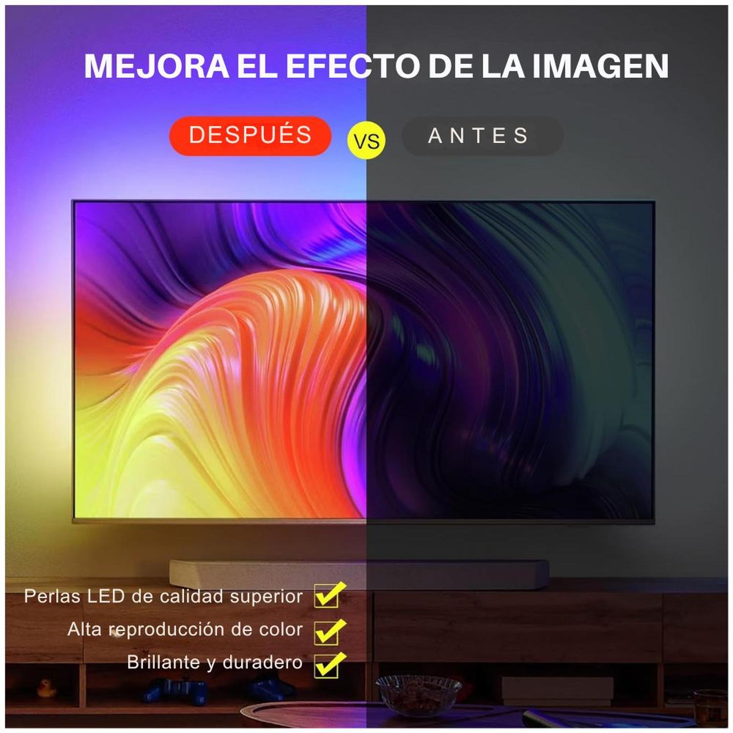 CINTA LUZ LED RGB DE 5 METROS CON CONECTOR USB Y CONTROL REMOTO - 8