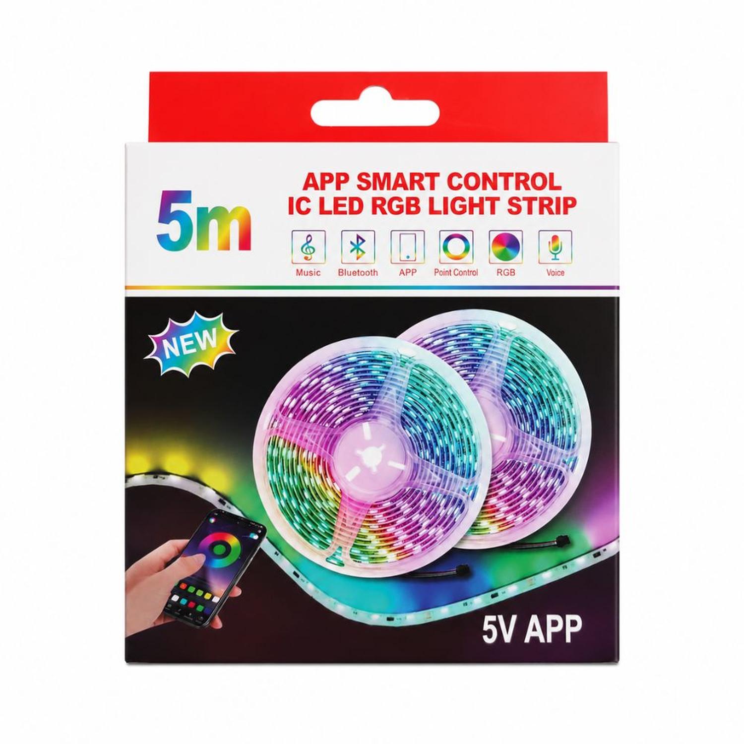 CINTA LUZ LED RGB DE 5 METROS CON CONECTOR USB Y CONTROL REMOTO - 9