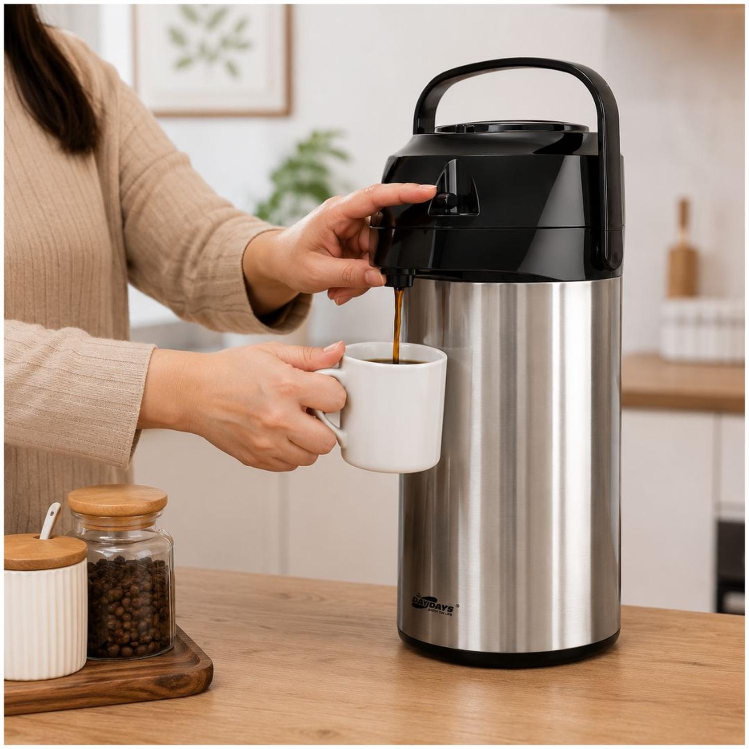 TERMO CON DISPENSADOR DAYDAYS GRANDE 3 LITROS PREMIUM ACERO INOXIDABLE - 2