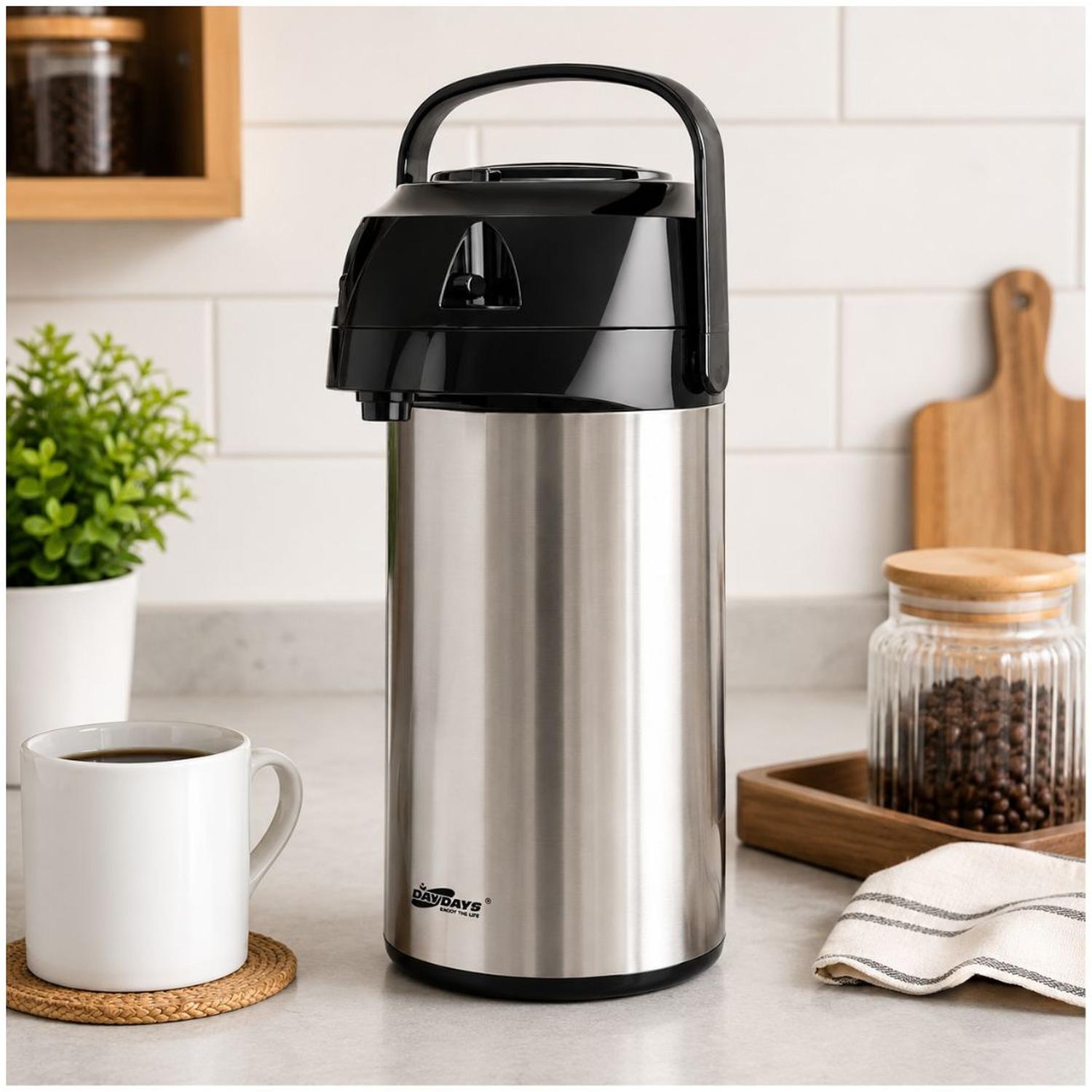 TERMO CON DISPENSADOR DAYDAYS GRANDE 3 LITROS PREMIUM ACERO INOXIDABLE - 3