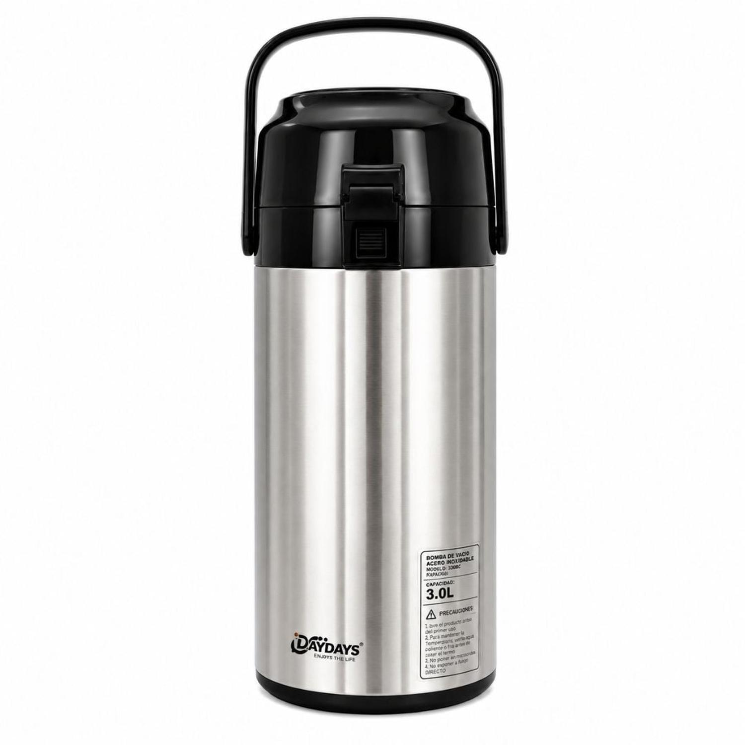 TERMO CON DISPENSADOR DAYDAYS GRANDE 3 LITROS PREMIUM ACERO INOXIDABLE - 8
