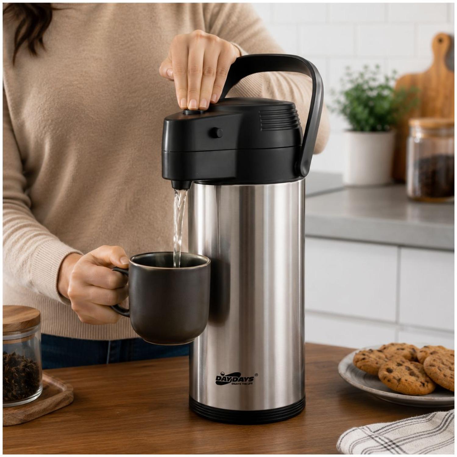 TERMO CON DISPENSADOR DAYDAYS 1.9 LITROS PREMIUM ACERO INOXIDABLE - 3