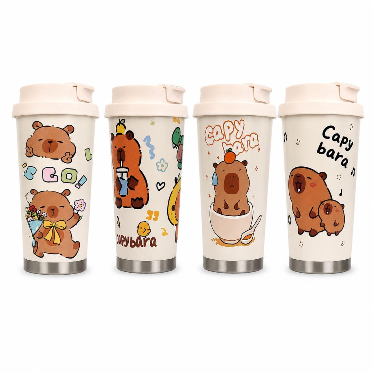 VASO TÉRMICO TOMATODO TERMO MULTIUSOS CREMA FRÍO CALIENTE DISEÑO CAPIBARA ALEATORIO - 6
