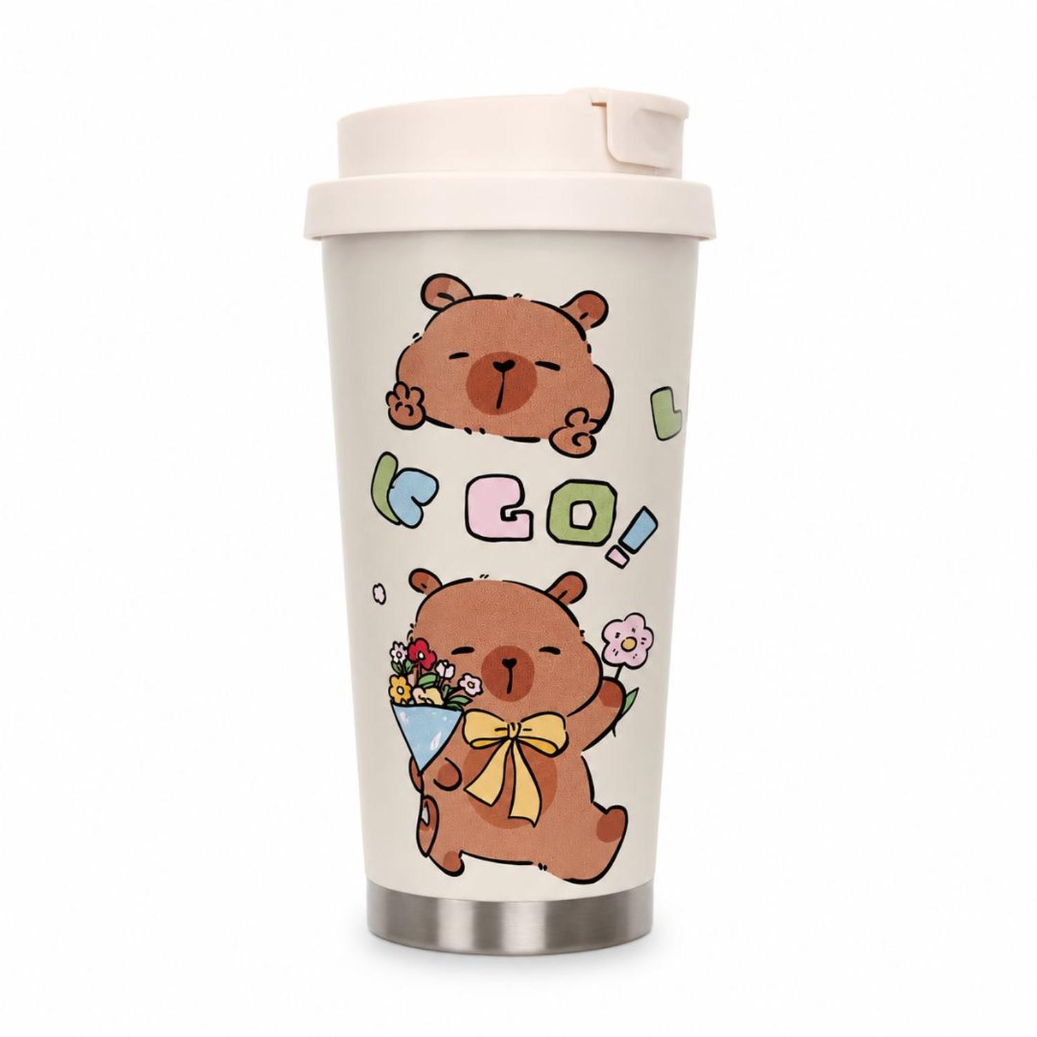 VASO TÉRMICO TOMATODO TERMO MULTIUSOS CREMA FRÍO CALIENTE DISEÑO CAPIBARA ALEATORIO - 8
