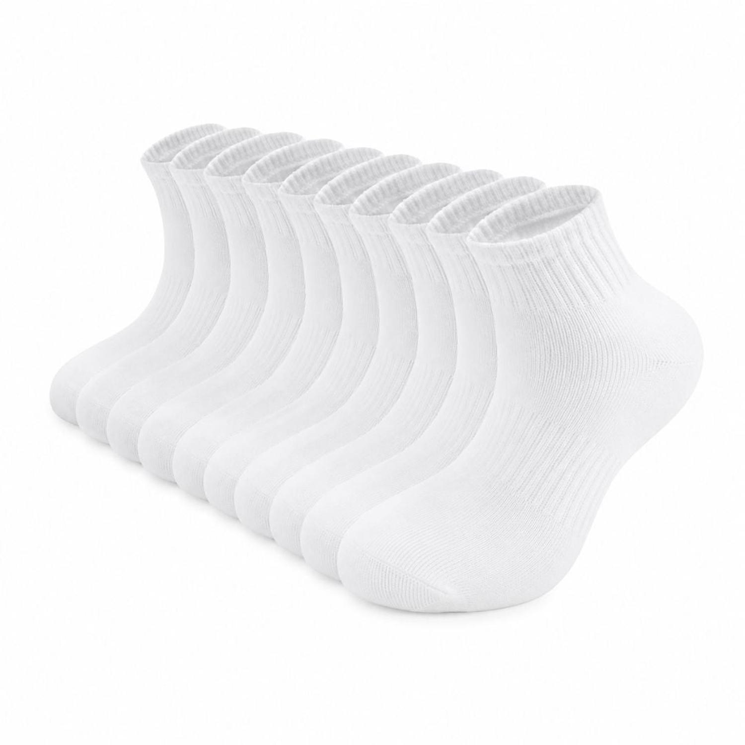 PACK X12 PARES DE MEDIAS CORTAS BLANCAS DEPORTIVAS SPORT TALLA 40-46 - 2