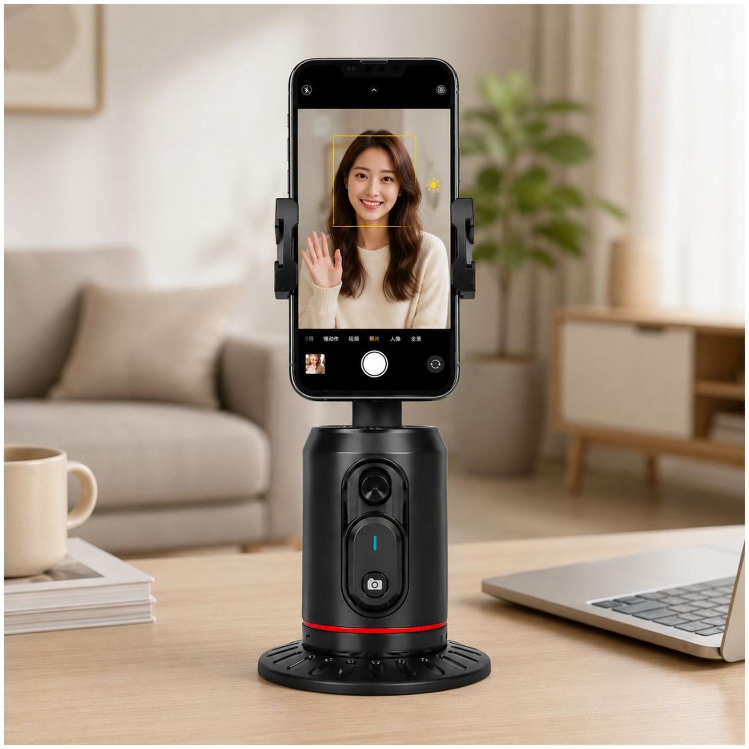 SELFIE STICK CON IA TRÍPODE INTELIGENTE Q02 SEGUIMIENTO FACIAL 360° CONTROL REMOTO - 4