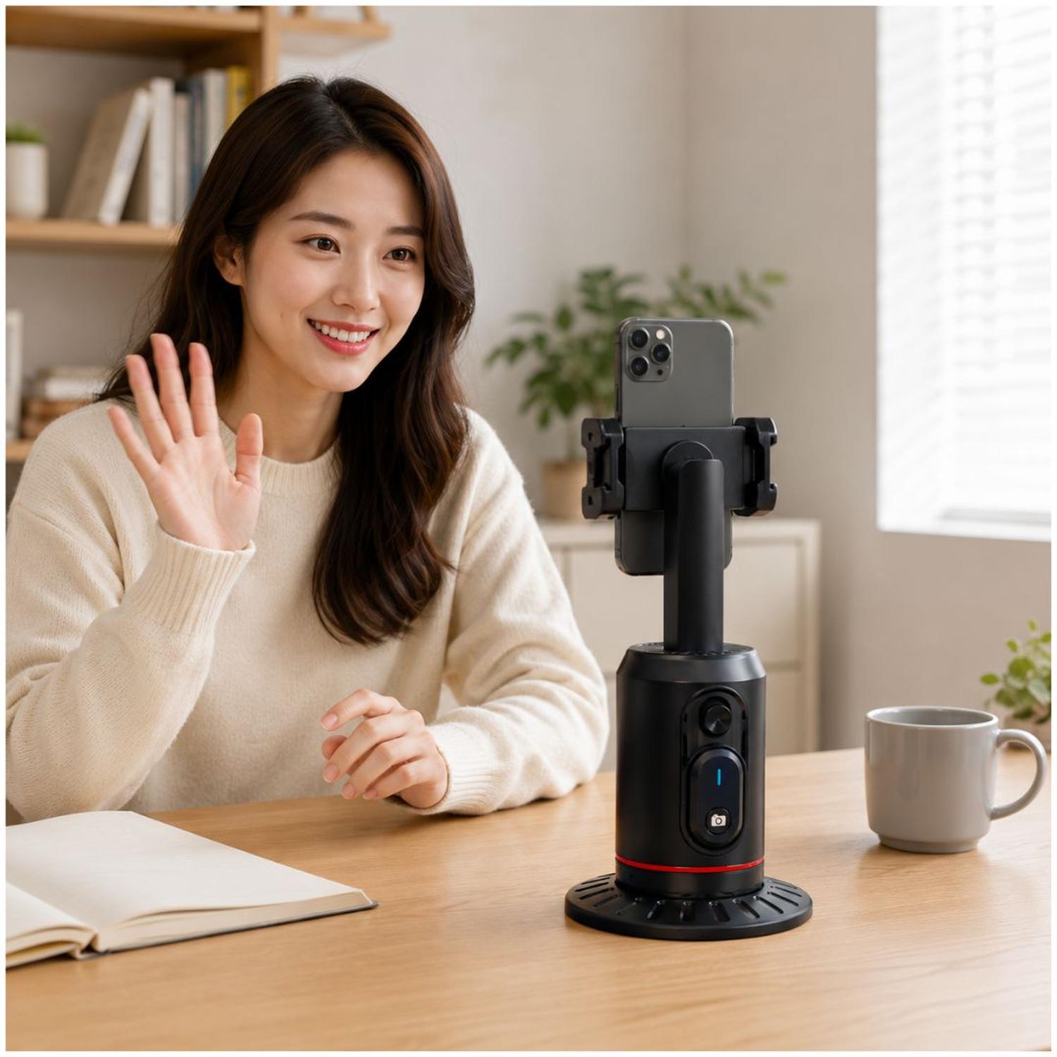 SELFIE STICK CON IA TRÍPODE INTELIGENTE Q02 SEGUIMIENTO FACIAL 360° CONTROL REMOTO - 5
