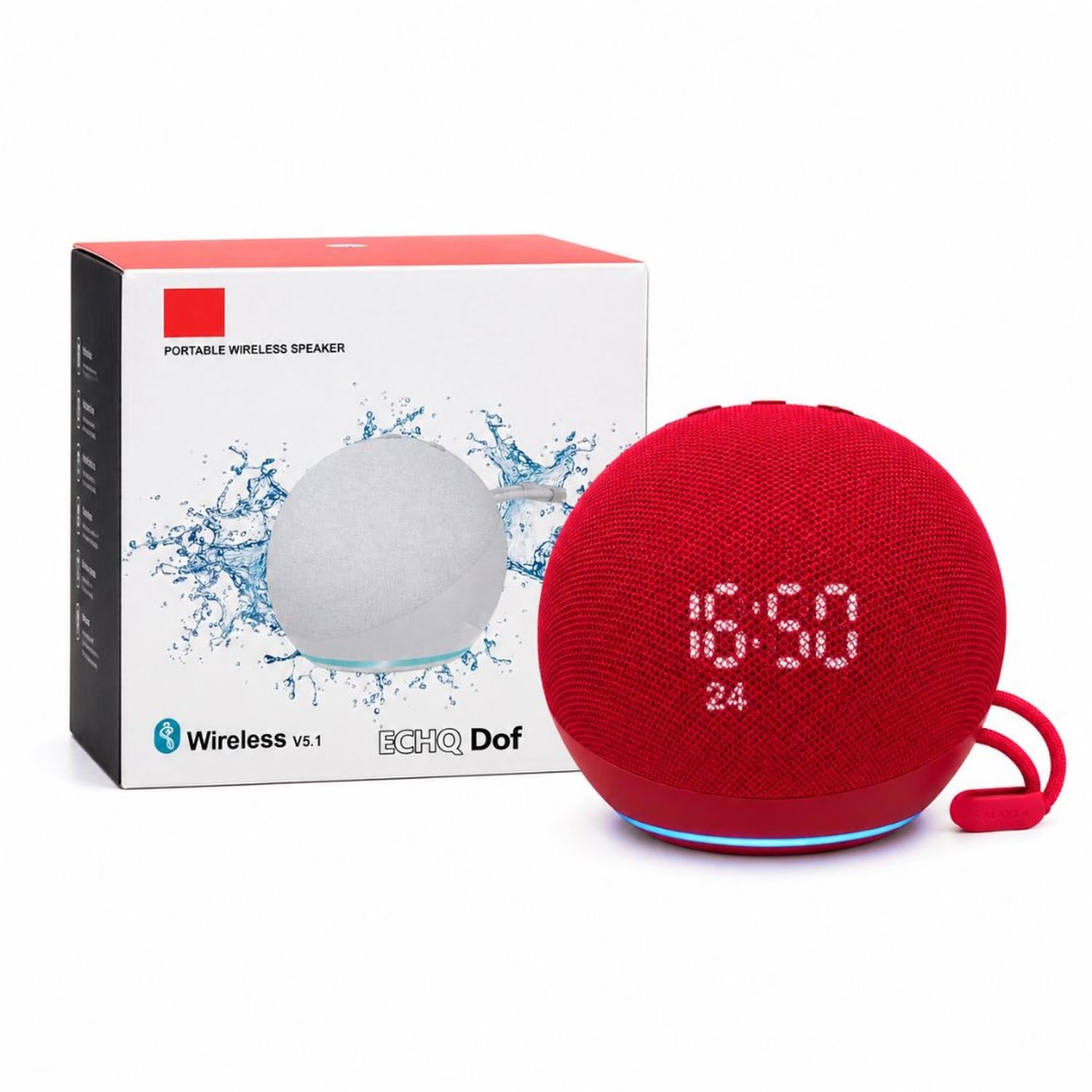 PARLANTE BLUETOOTH ECHQ DOF 5W LUZ LED RGB RECARGABLE Y MANOS LIBRES TAMAÑO M - 1