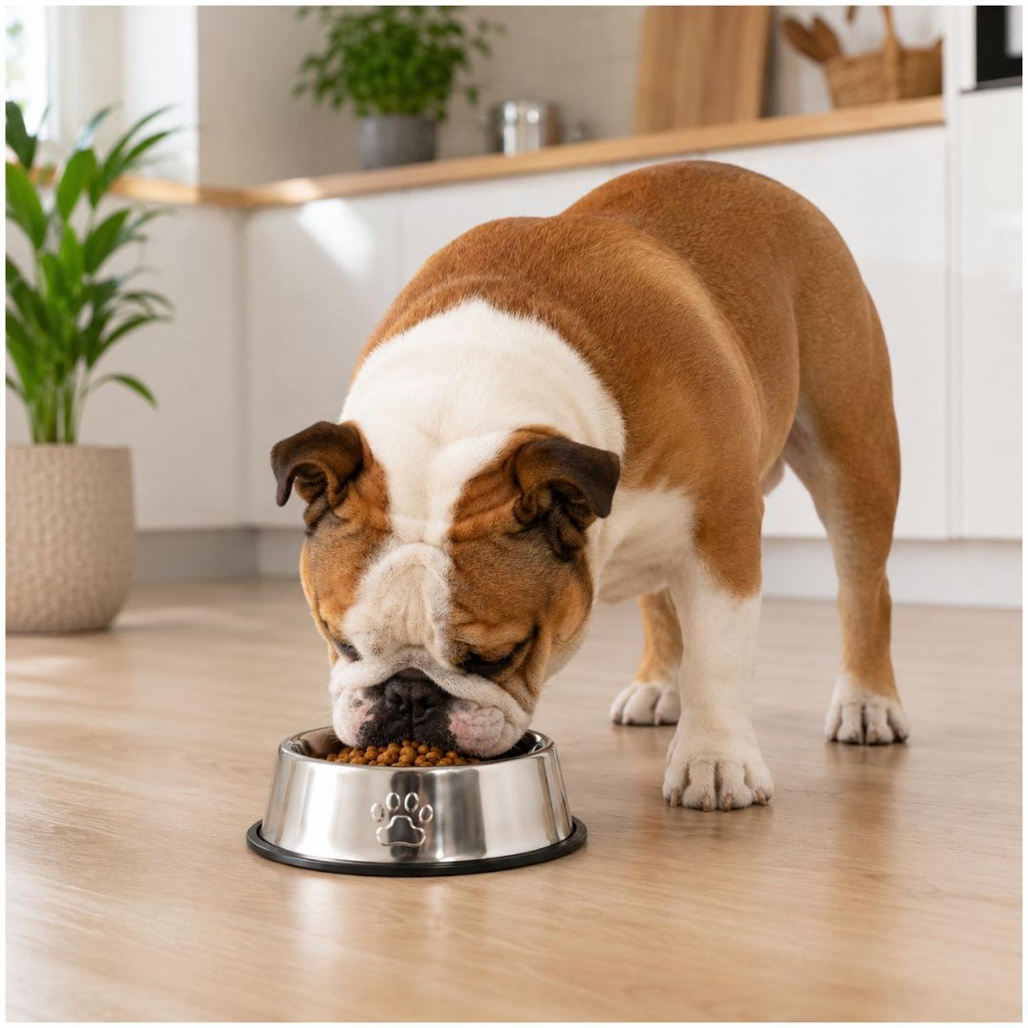 PLATO COMEDERO PARA MASCOTAS 30CM ACERO INOXIDABLE ANTIDESLIZANTE PERROS Y GATOS - 2