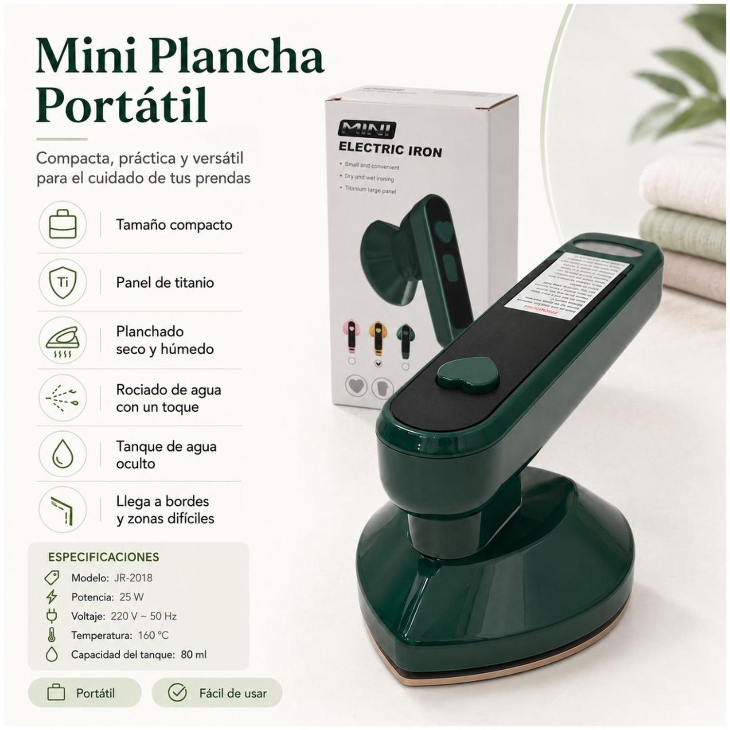 PLANCHA DE CORAZÓN A VAPOR ELÉCTRICA PLANCHADO ROPA VERTICAL HORIZONTAL ANTIADHERENTE TAMAÑO M - 7