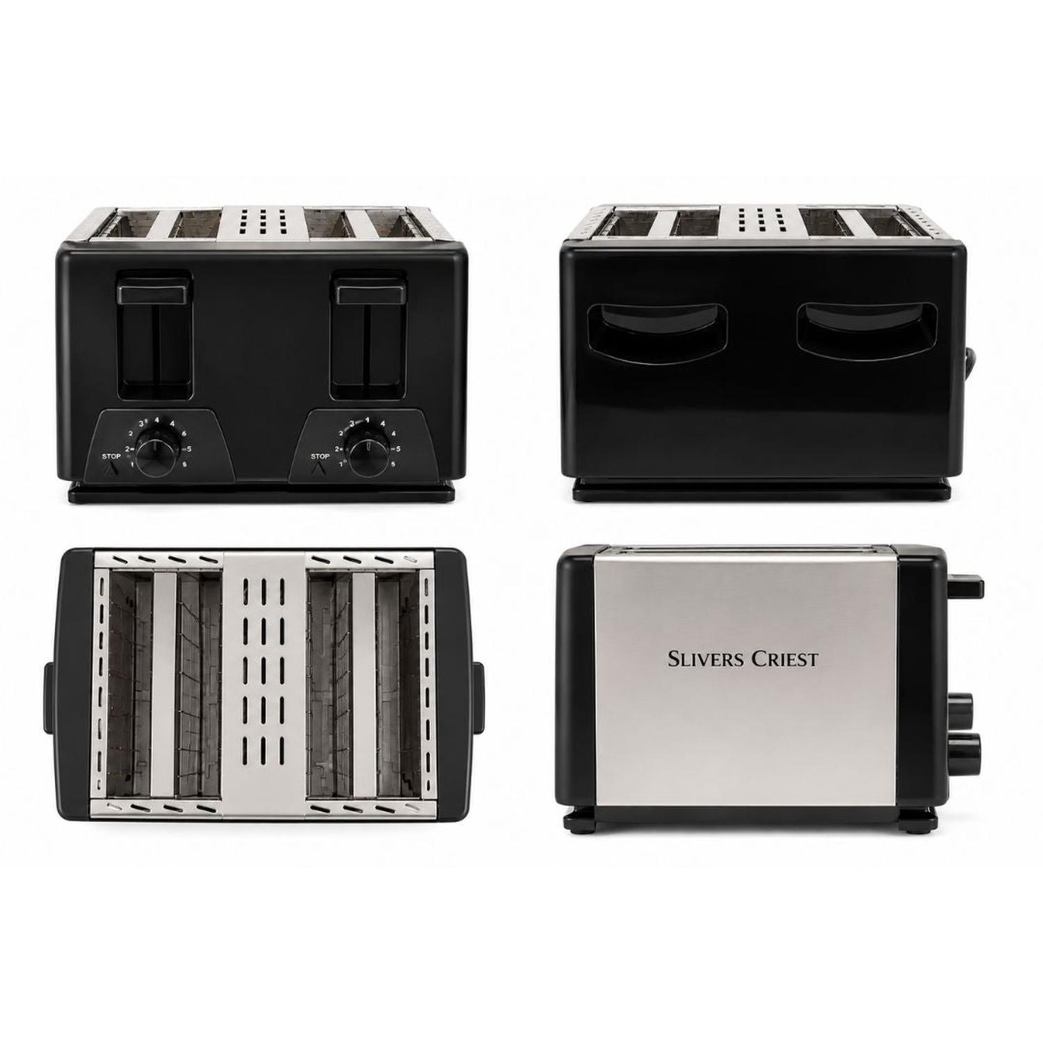 TOSTADORA ELÉCTRICA SC-BRD03 DE ACERO INOXIDABLE 4 PANES 1500W - 6