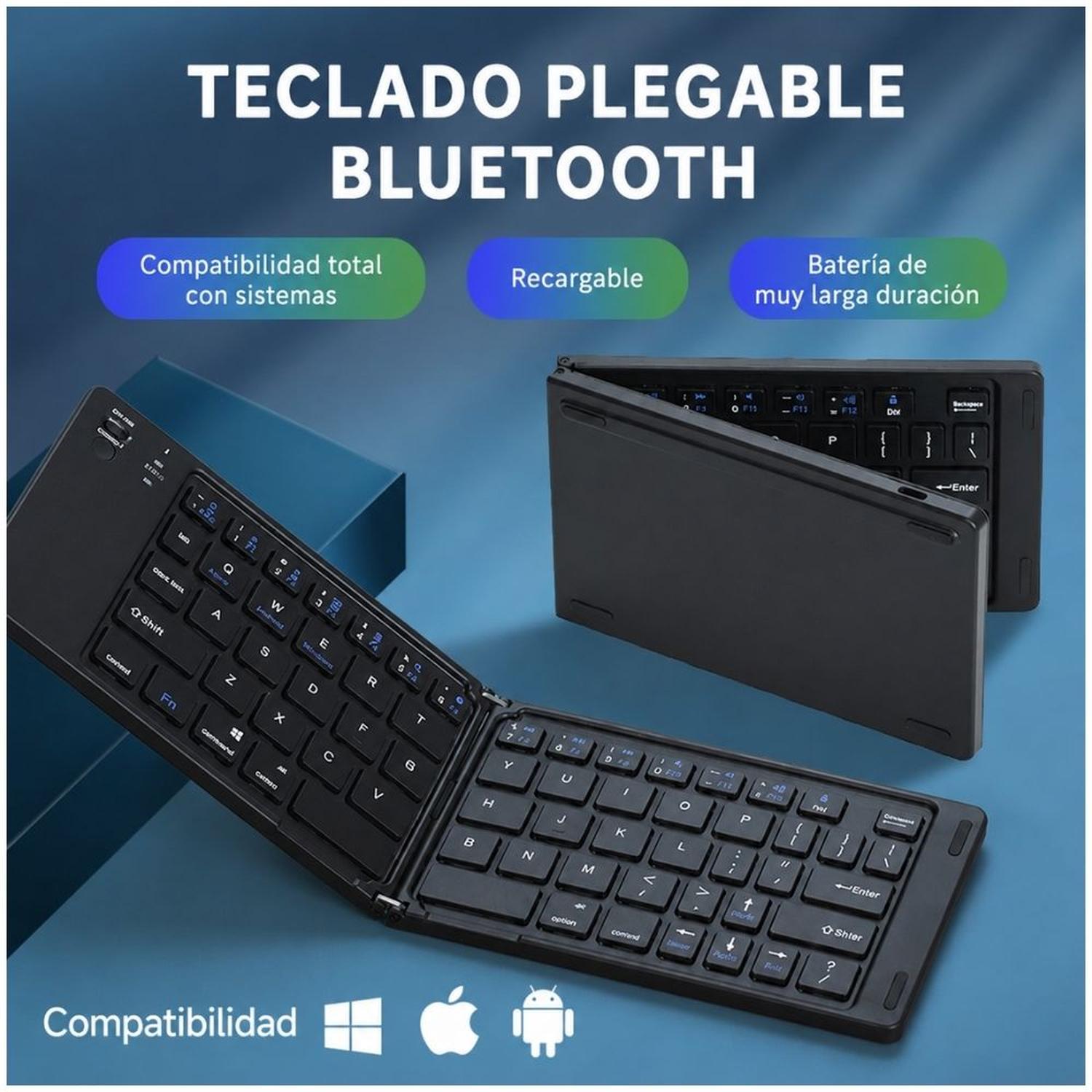 TECLADO BLUETOOTH AOAS A-1007 PLEGABLE ULTRA FINO PARA PC LAPTOP TABLET CELULAR - 3