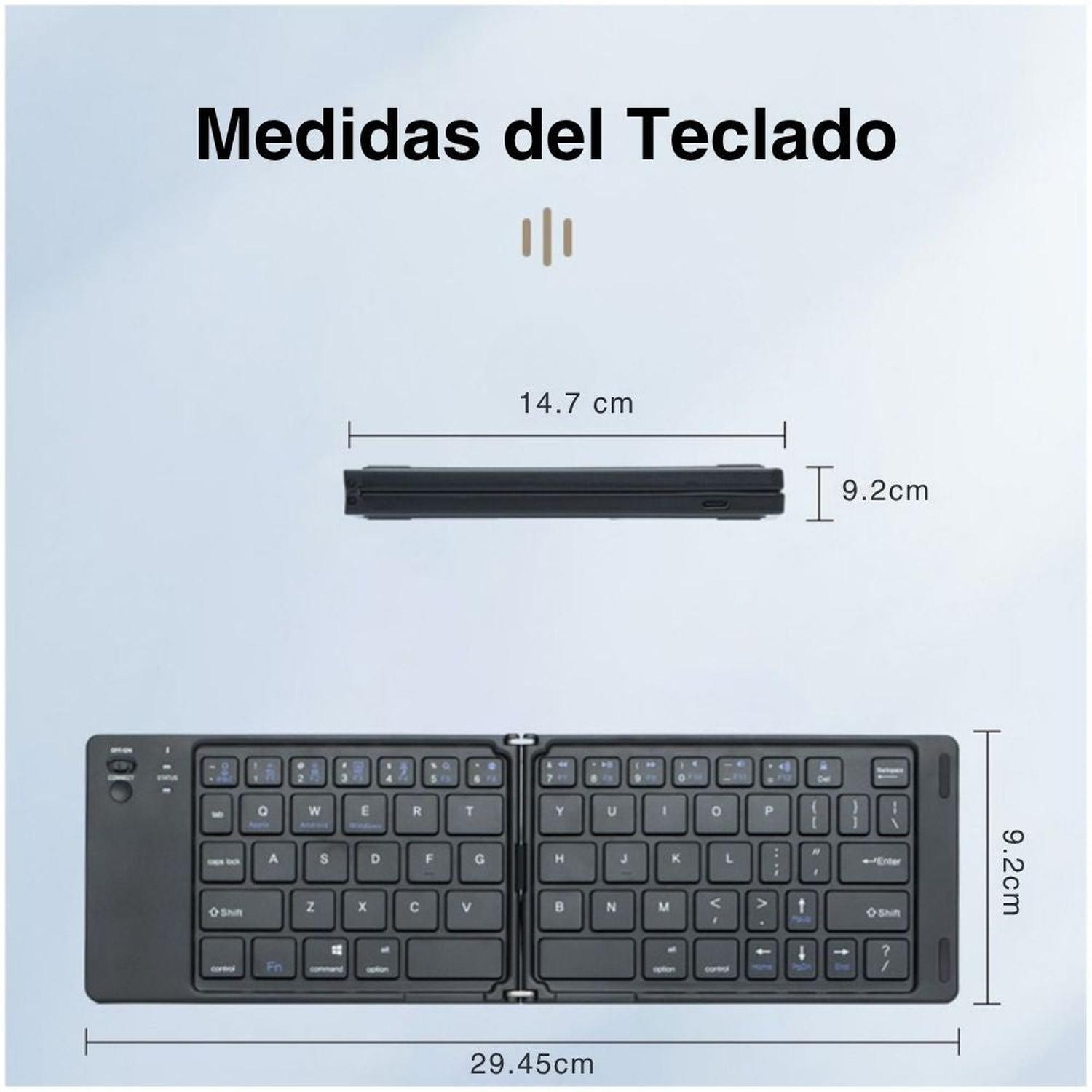 TECLADO BLUETOOTH AOAS A-1007 PLEGABLE ULTRA FINO PARA PC LAPTOP TABLET CELULAR - 8