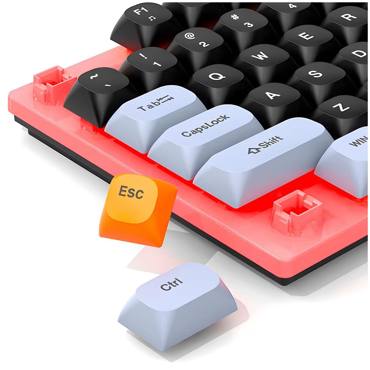 KIT TECLADO Y MOUSE RGB COMBO GAMER BLANCO RAIKU T28 2 EN 1 PARA PC LAPTOP - 6