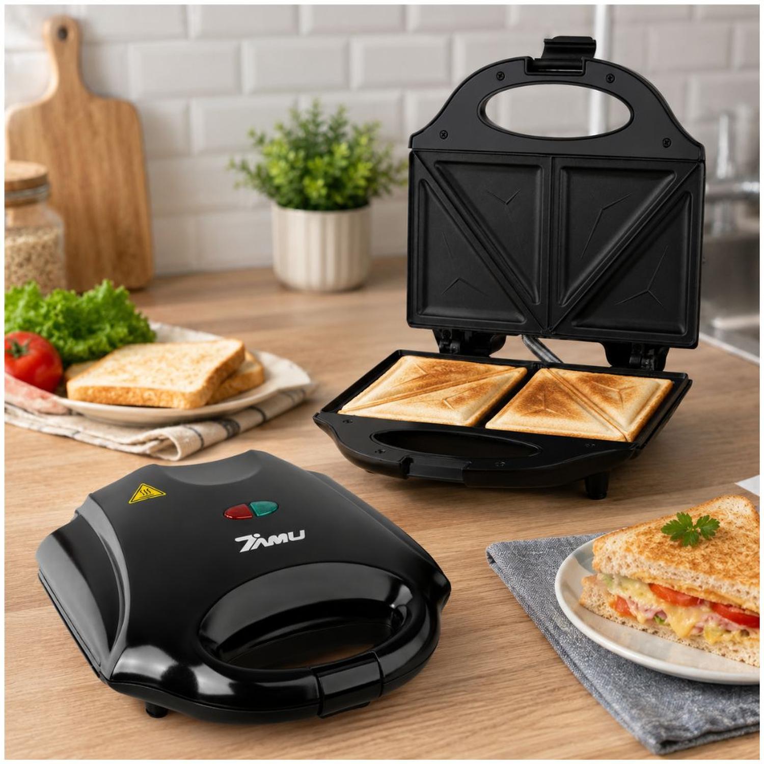 SANDWICHERA R207S 750W ANTIADHERENTE DOBLE COMPARTIMIENTO CIERRE SEGURO - 1