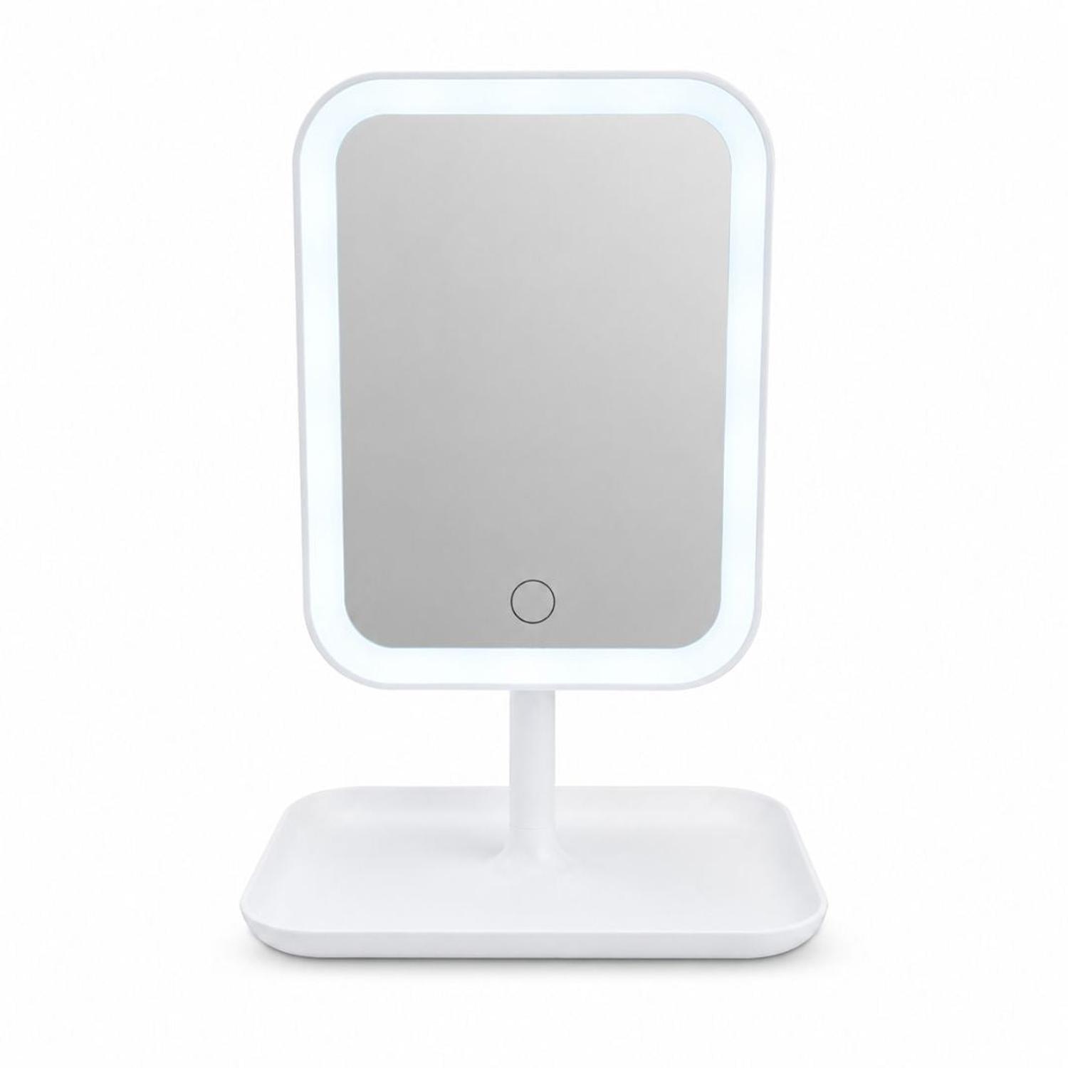 ESPEJO LED RECARGABLE 3 TONOS DE ILUMINACIÓN CONTROL TÁCTIL ÁNGULO AJUSTABLE - 6
