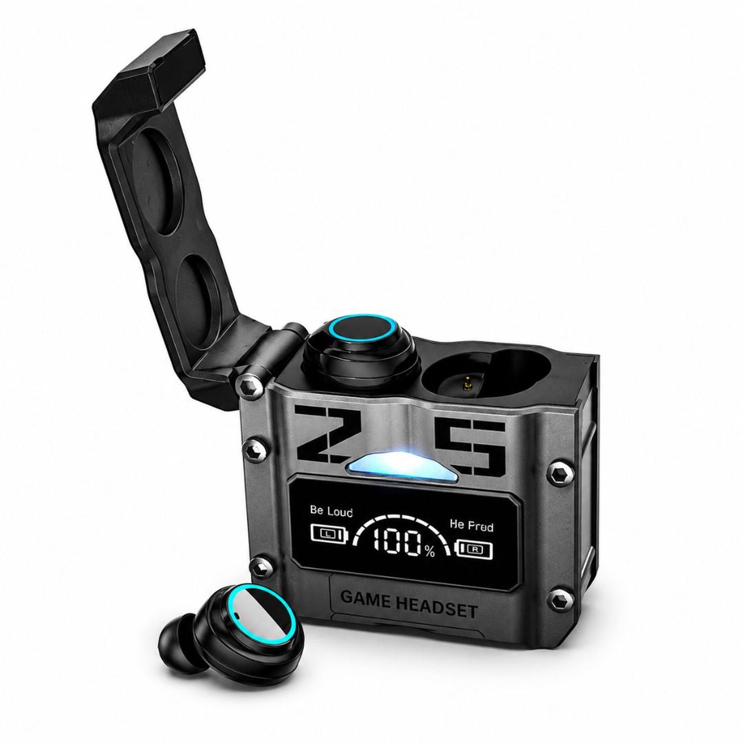 AUDÍFONOS GAMER ENC INALÁMBRICOS M25 BLUETOOTH 5.3 POWER BANK PANTALLA LED - 5
