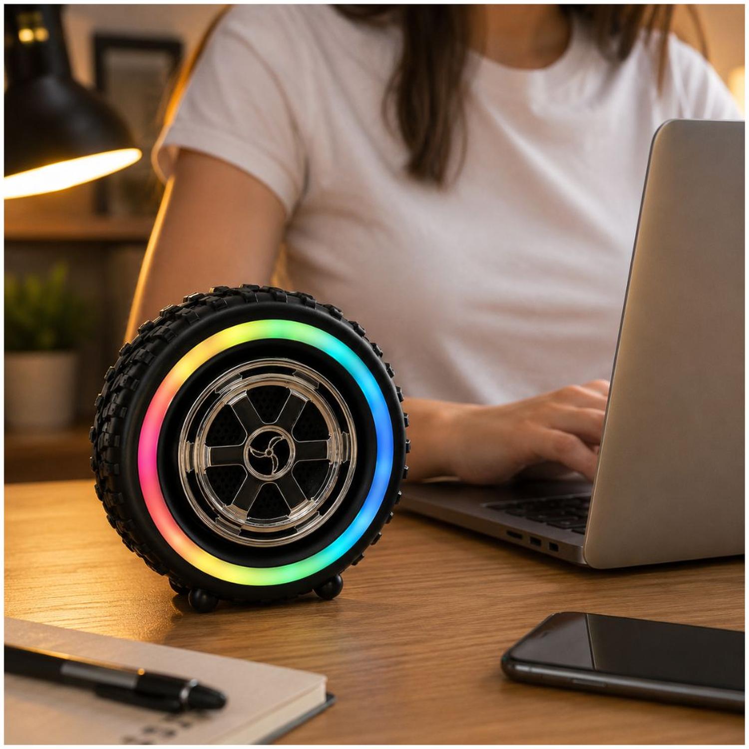 PARLANTE NEUMÁTICO BLUETOOTH LUCES RGB G2389 RECARGABLE 5W USB TF - 4