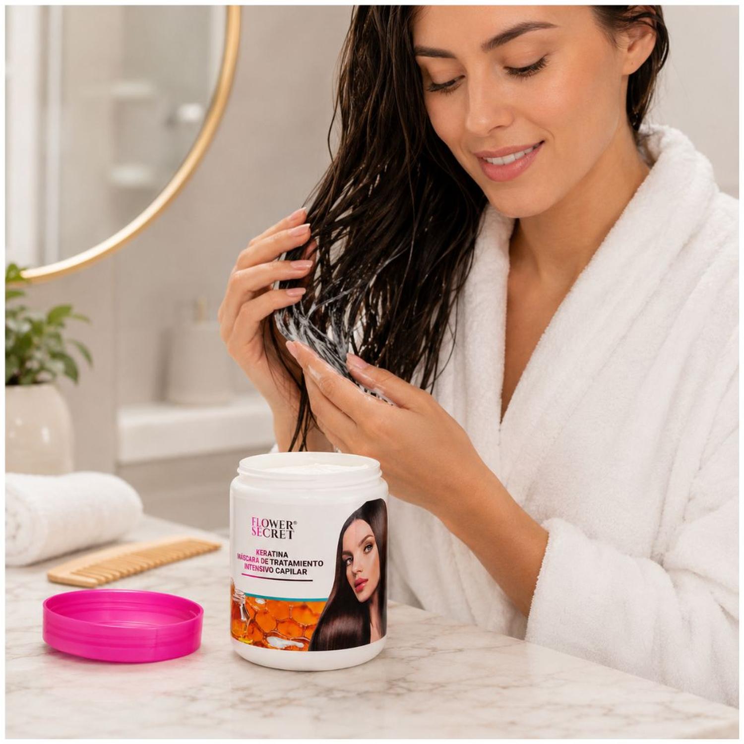 MASCARILLA CAPILAR FLOWER SECRET KERATINA 500 ML TRATAMIENTO HIDRATANTE Y NUTRITIVO - 2