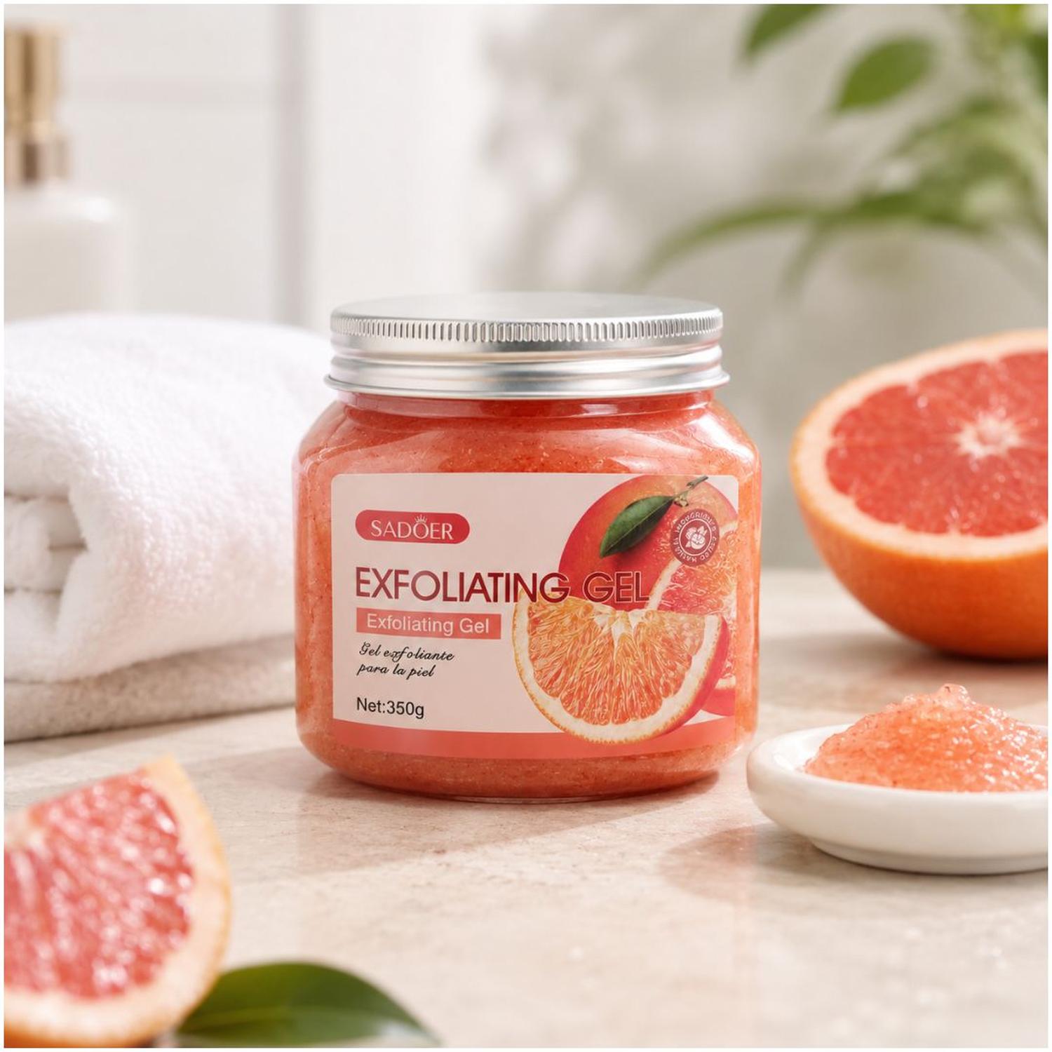 GEL EXFOLIANTE CORPORAL FACIAL SADOER 350G ALOE VERA SAL MARINA VITAMINA E - 4