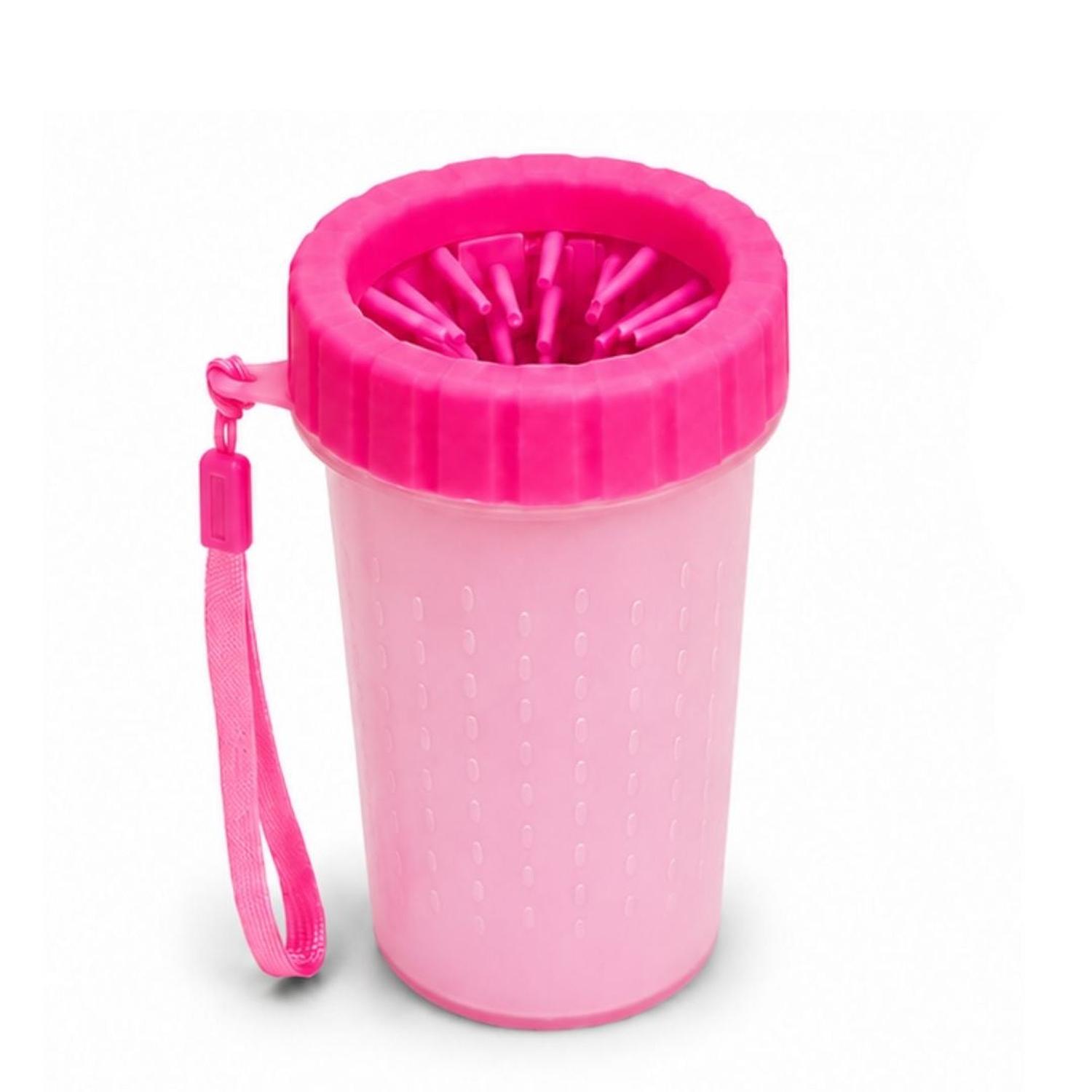 LAVADOR LIMPIADOR GRANDE DE PATAS PARA PERROS CON CERDAS DE SILICONA SUAVE ROSA TAMAÑO M - 5