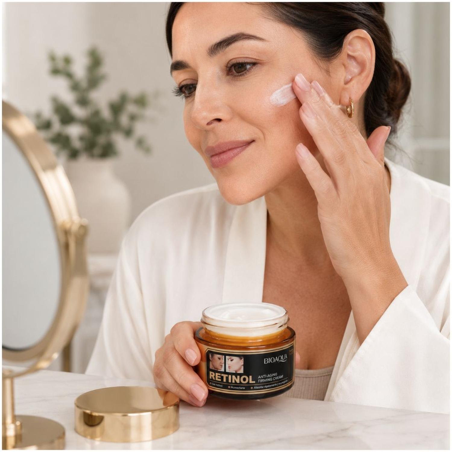 CREMA FACIAL BIOAQUA RETINOL 50G ANTIEDAD ANTIARRUGAS REAFIRMANTE HUMECTANTE - 2