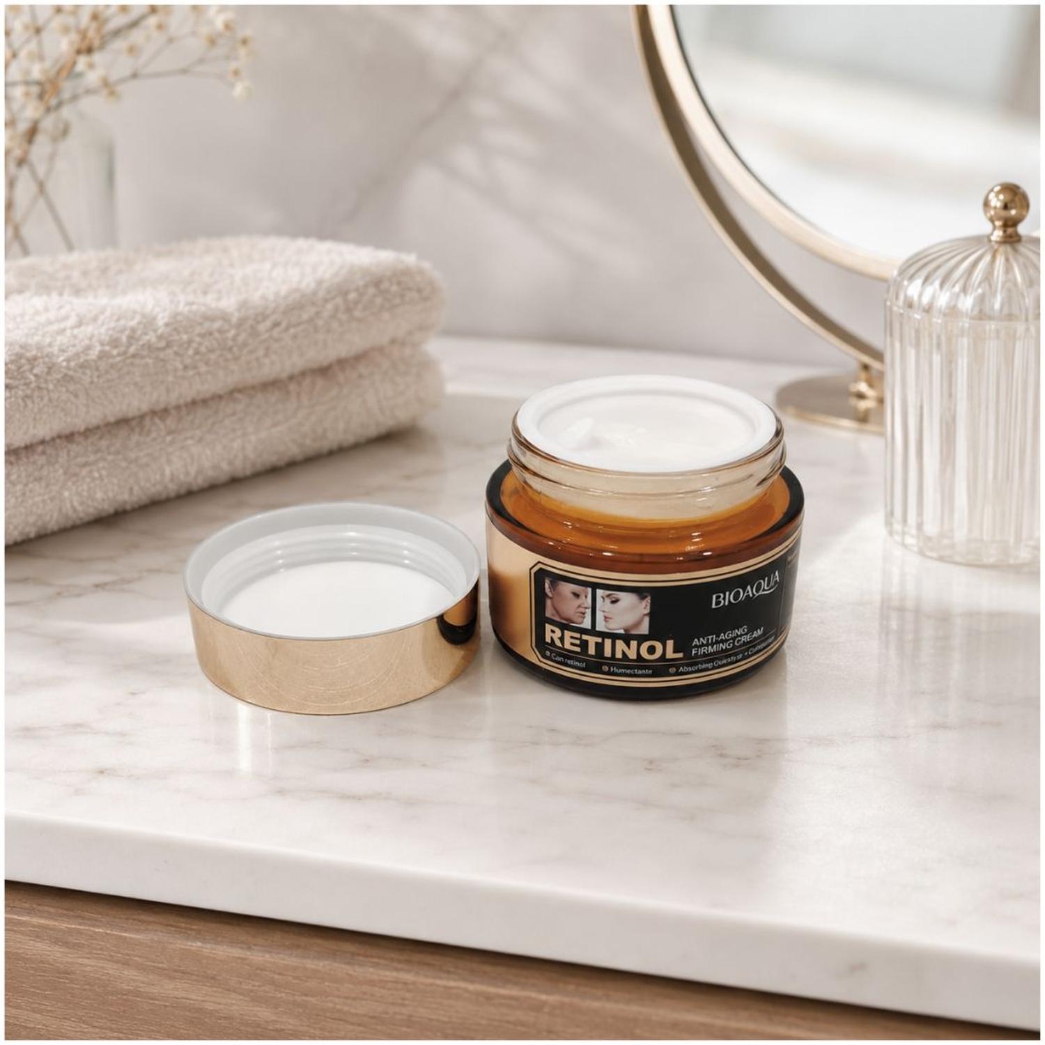 CREMA FACIAL BIOAQUA RETINOL 50G ANTIEDAD ANTIARRUGAS REAFIRMANTE HUMECTANTE - 5