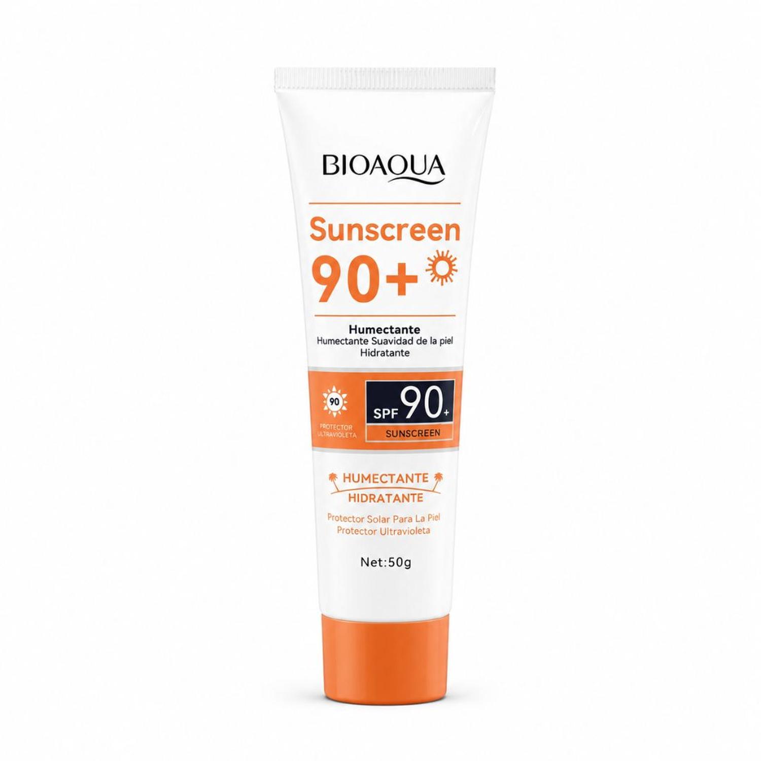 PROTECTOR SOLAR BIOAQUA SPF 90+ HUMECTANTE HIDRATANTE 50G FACIAL Y CORPORAL - 1