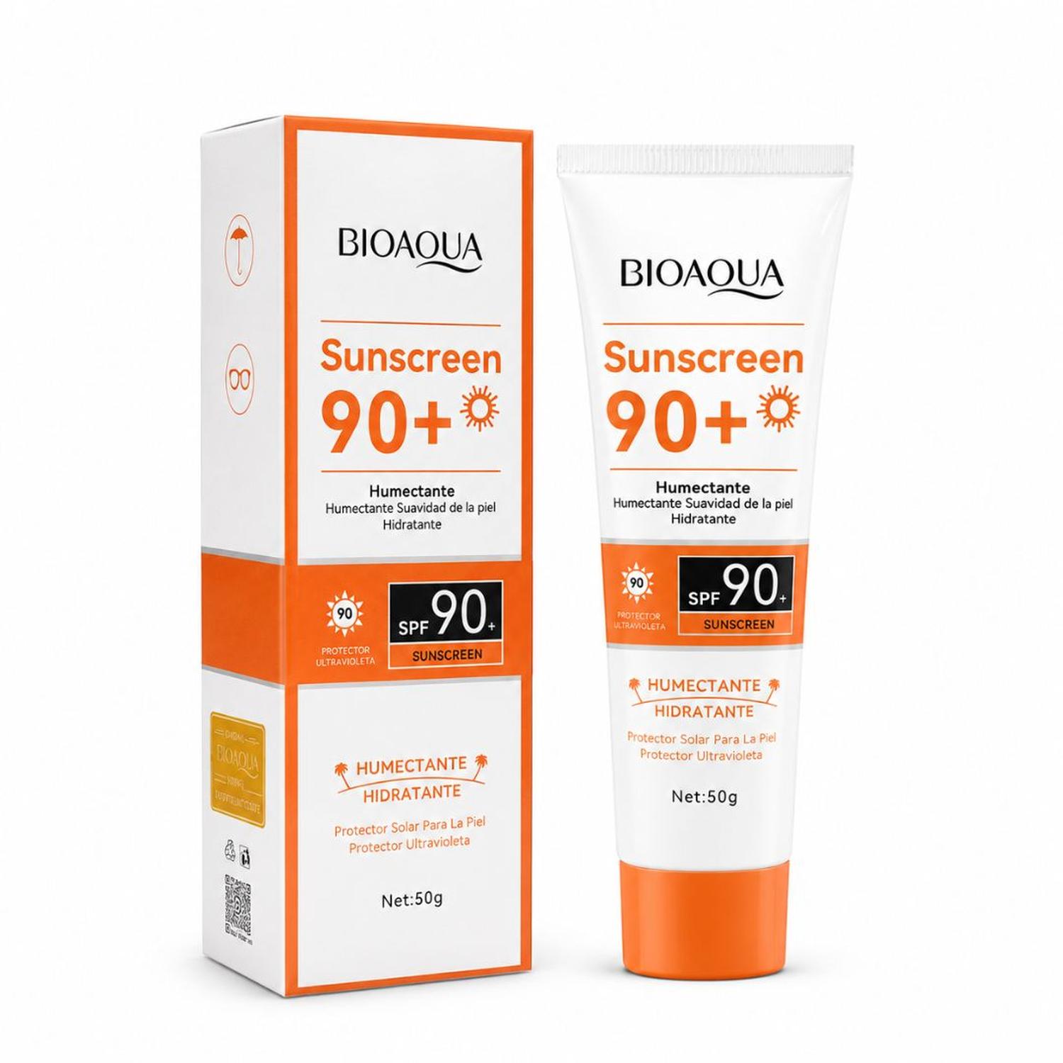 PROTECTOR SOLAR BIOAQUA SPF 90+ HUMECTANTE HIDRATANTE 50G FACIAL Y CORPORAL - 5