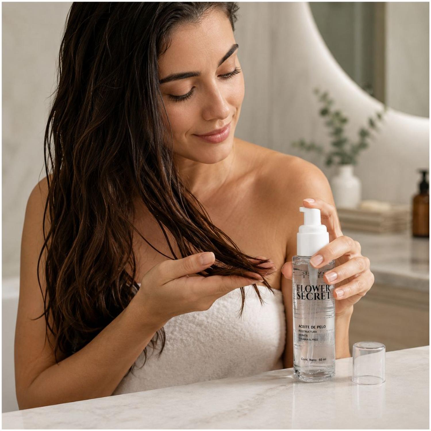 ACEITE CAPILAR DE COCO FLOWER SECRET 60ML ANTI-FRIZZ HIDRATA SUAVIZA Y RESTRUCTURA - 2