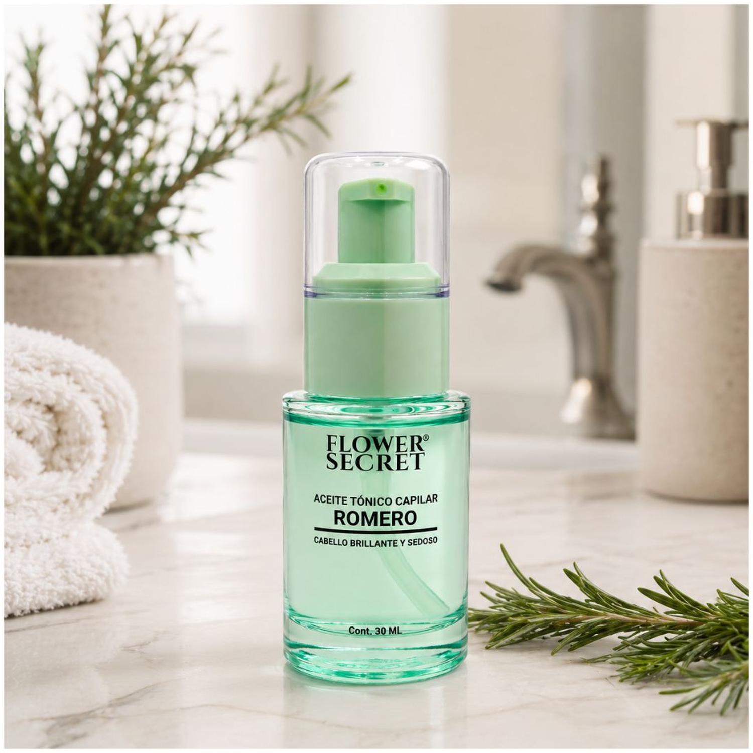 ACEITE TÓNICO CAPILAR DE ROMERO FLOWER SECRET 30ML ANTI-FRIZZ NUTRE FORTALECE - 4