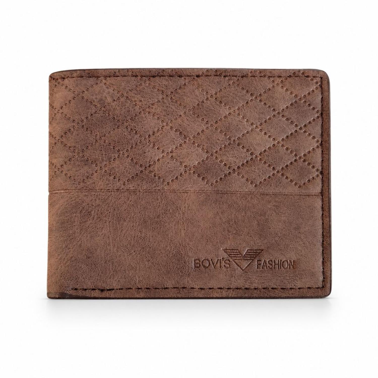 BILLETERA BOVIS FASHION HOMBRE DISEÑO TEXTURIZADO CON CIERRE Y TARJETERO TAMAÑO M - 2