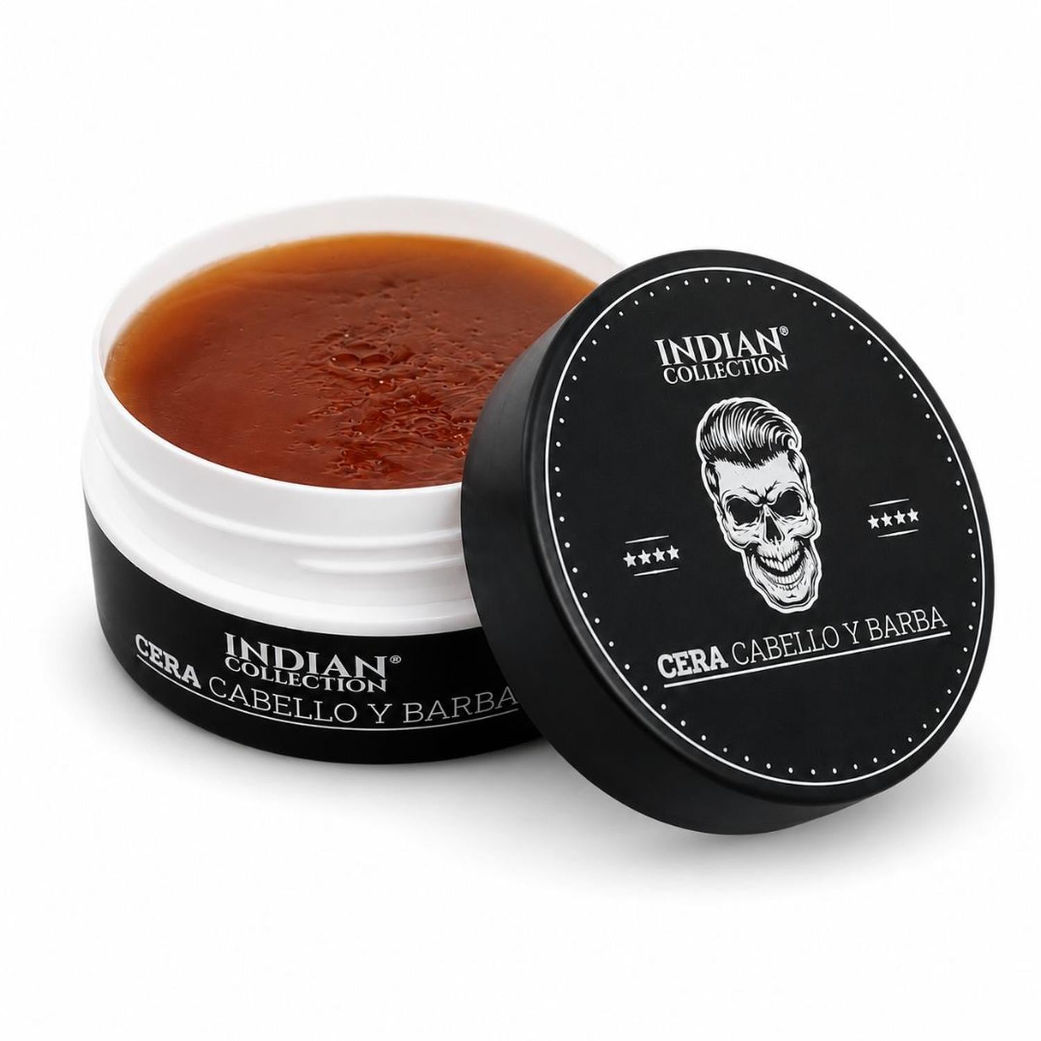 CERA PARA CABELLO Y BARBA INDIAN COLLECTION 150G FIJACIÓN FLEXIBLE ACABADO NATURAL - 4
