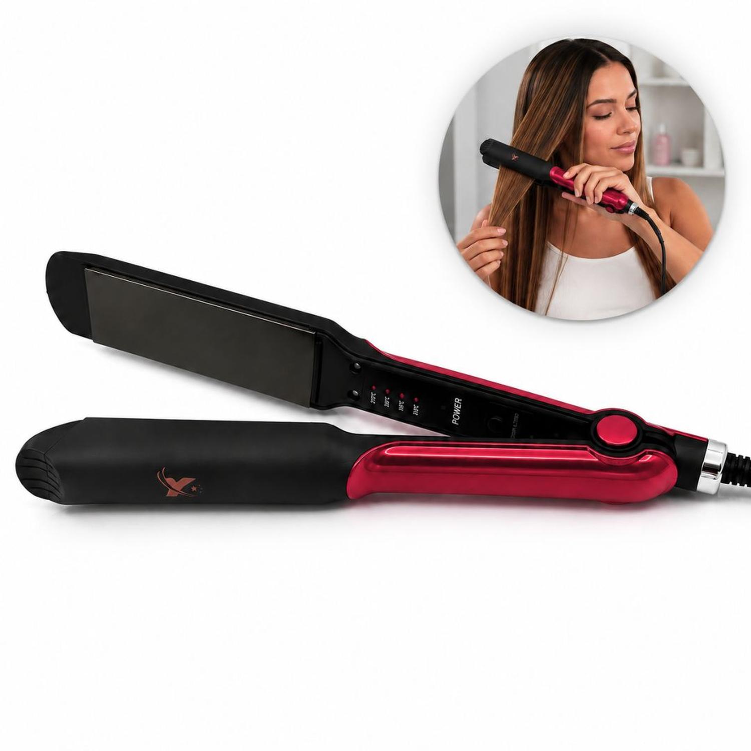 PLANCHA DE PELO NHS-870 ALISADOR PROFESIONAL PARA CABELLO CERÁMICA 220°C TAMAÑO M - 1
