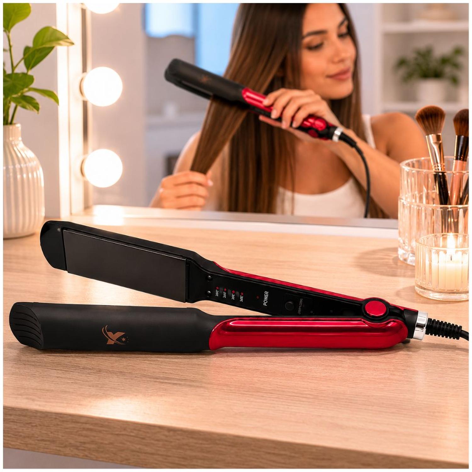 PLANCHA DE PELO NHS-870 ALISADOR PROFESIONAL PARA CABELLO CERÁMICA 220°C TAMAÑO M - 3