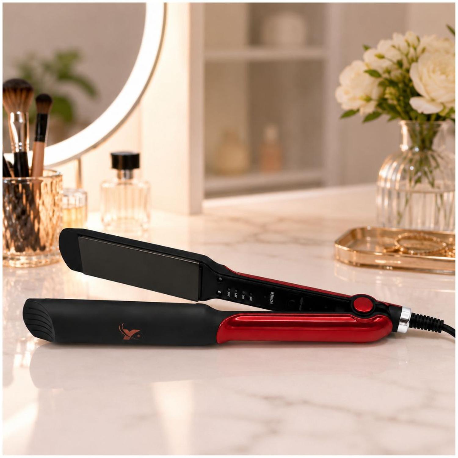 PLANCHA DE PELO NHS-870 ALISADOR PROFESIONAL PARA CABELLO CERÁMICA 220°C TAMAÑO M - 4